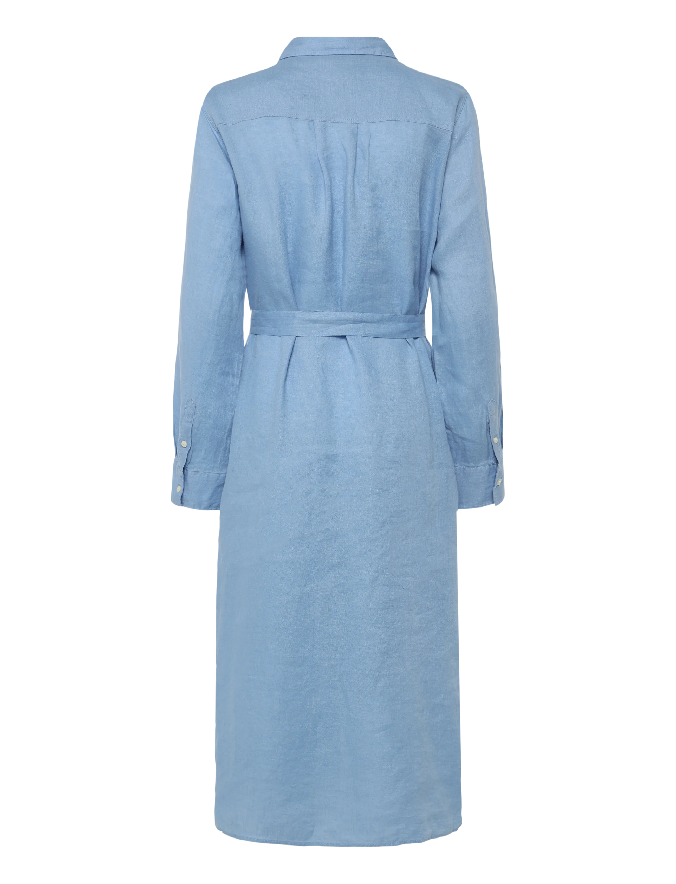 Lexington Clothing - Long Linen Shirt Dress - hemdkleider - blue - 2