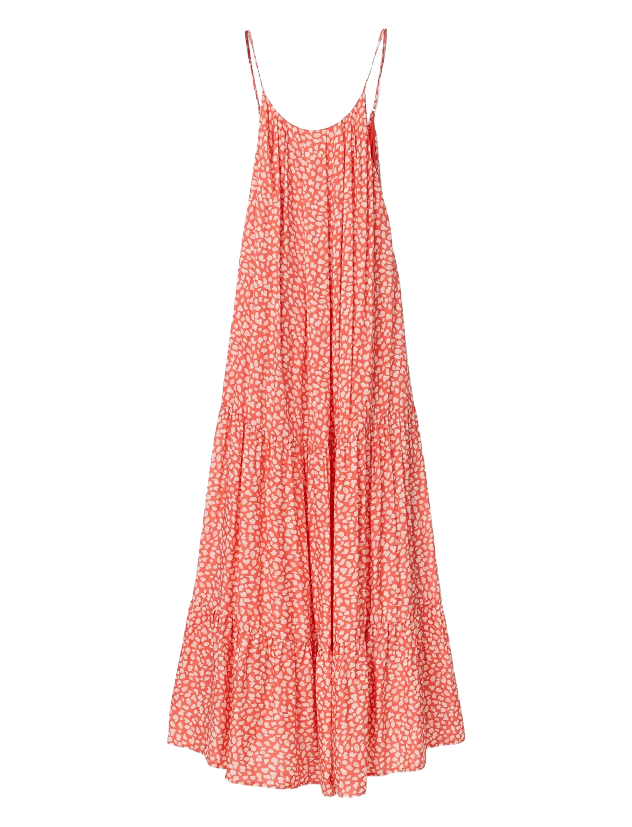 Printed Sun Dress - CORAL DOT PRINT