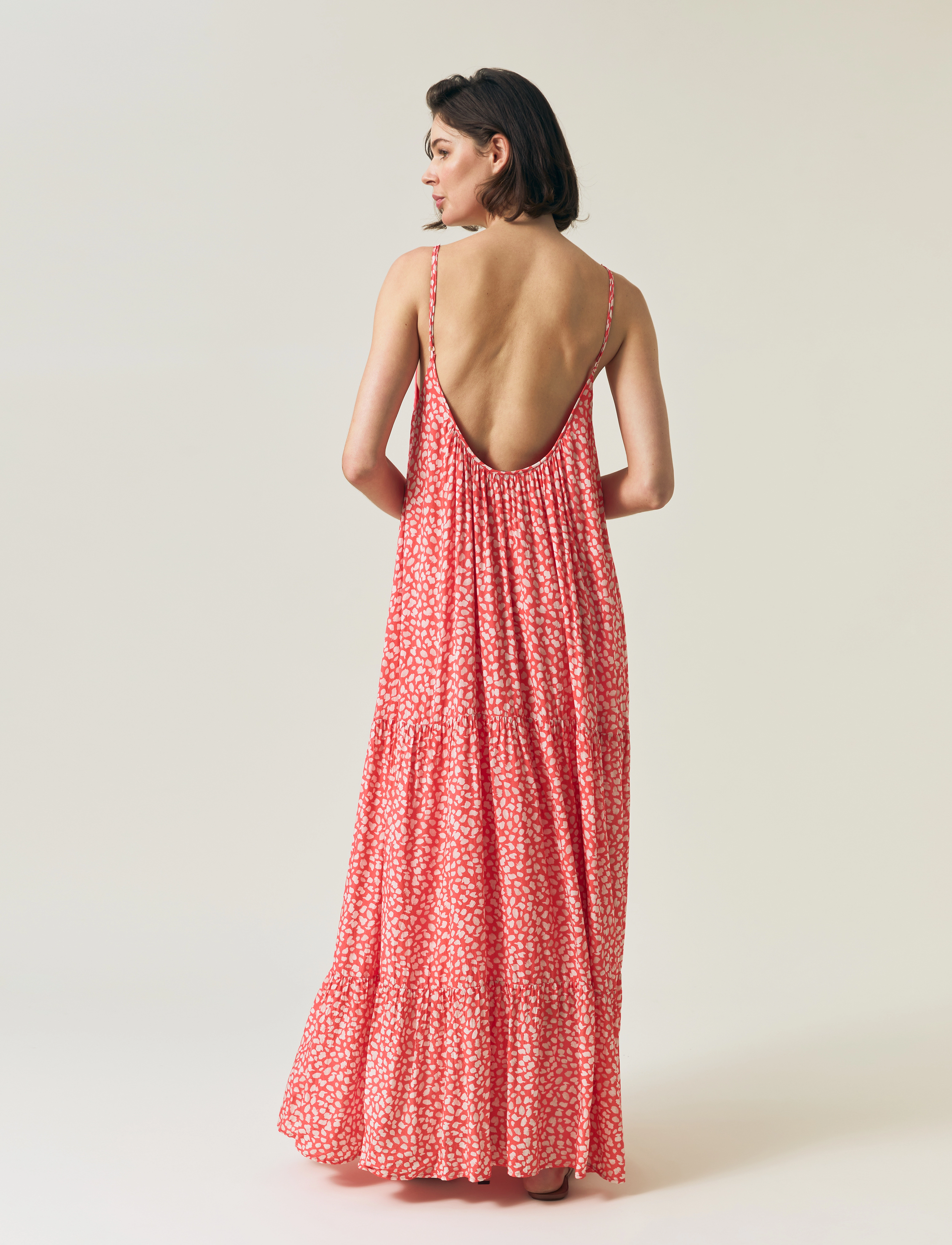 Lexington Clothing - Printed Sun Dress - maxikleider - coral dot print - 2