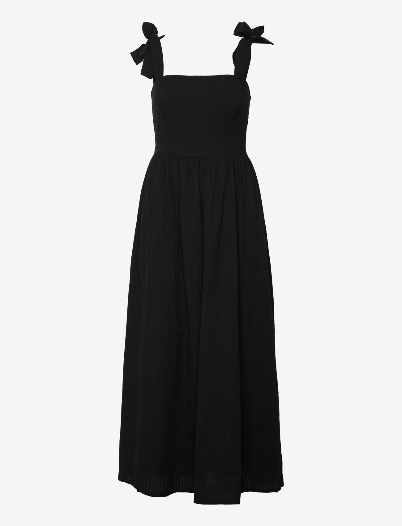 Lexington Clothing - Bow-Strap Seersucker Summer Dress - konfirmation - black - 1