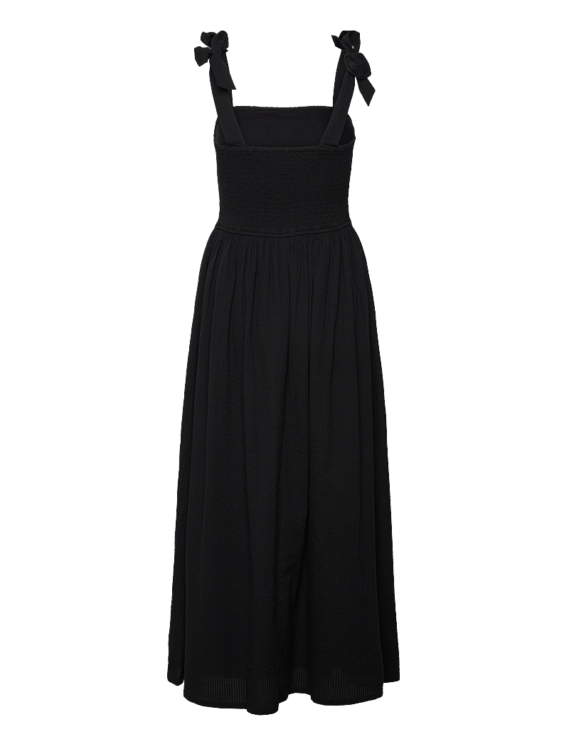 Lexington Clothing - Bow-Strap Seersucker Summer Dress - konfirmation - black - 2