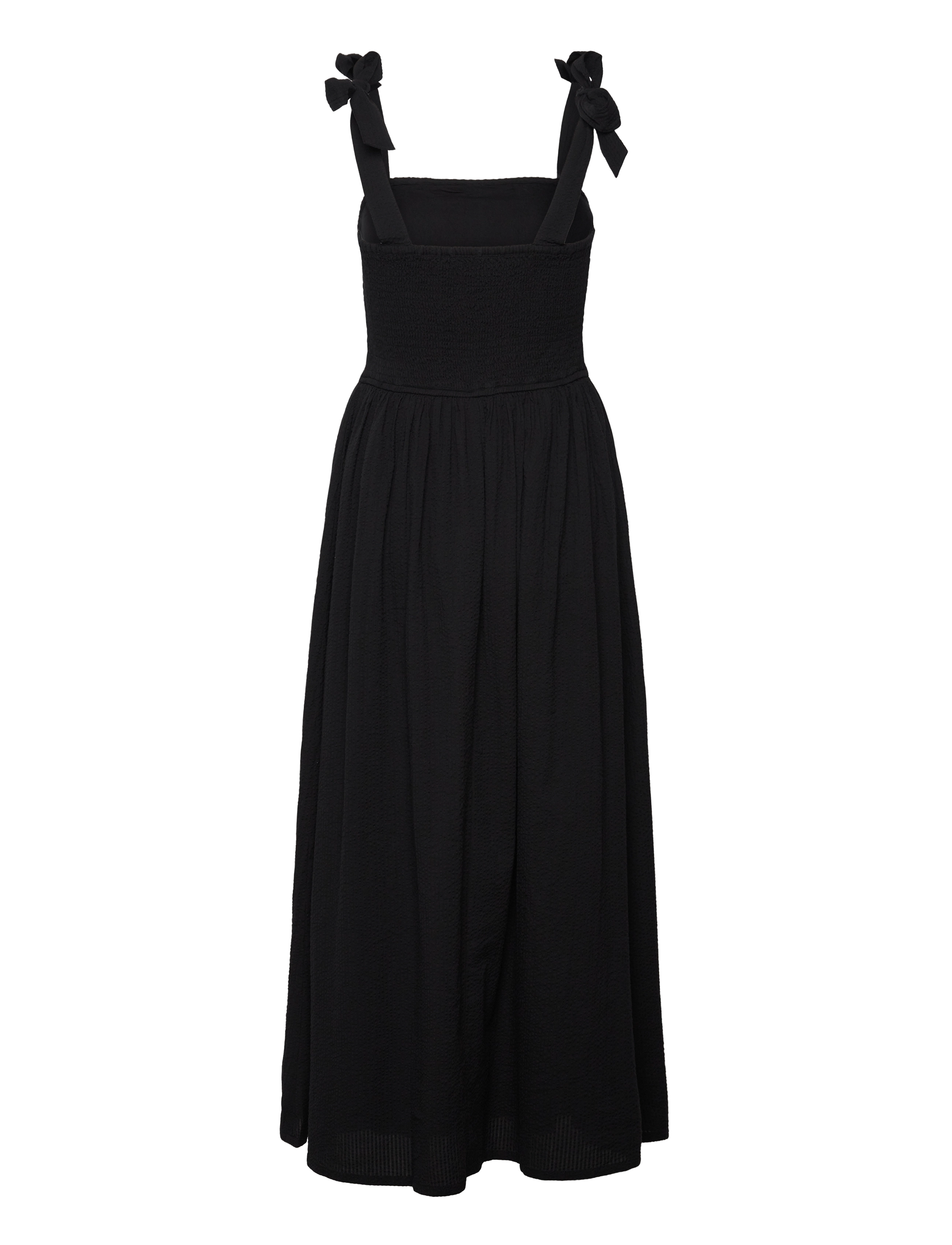 Lexington Clothing - Bow-Strap Seersucker Summer Dress - sommerkjoler - black - 2