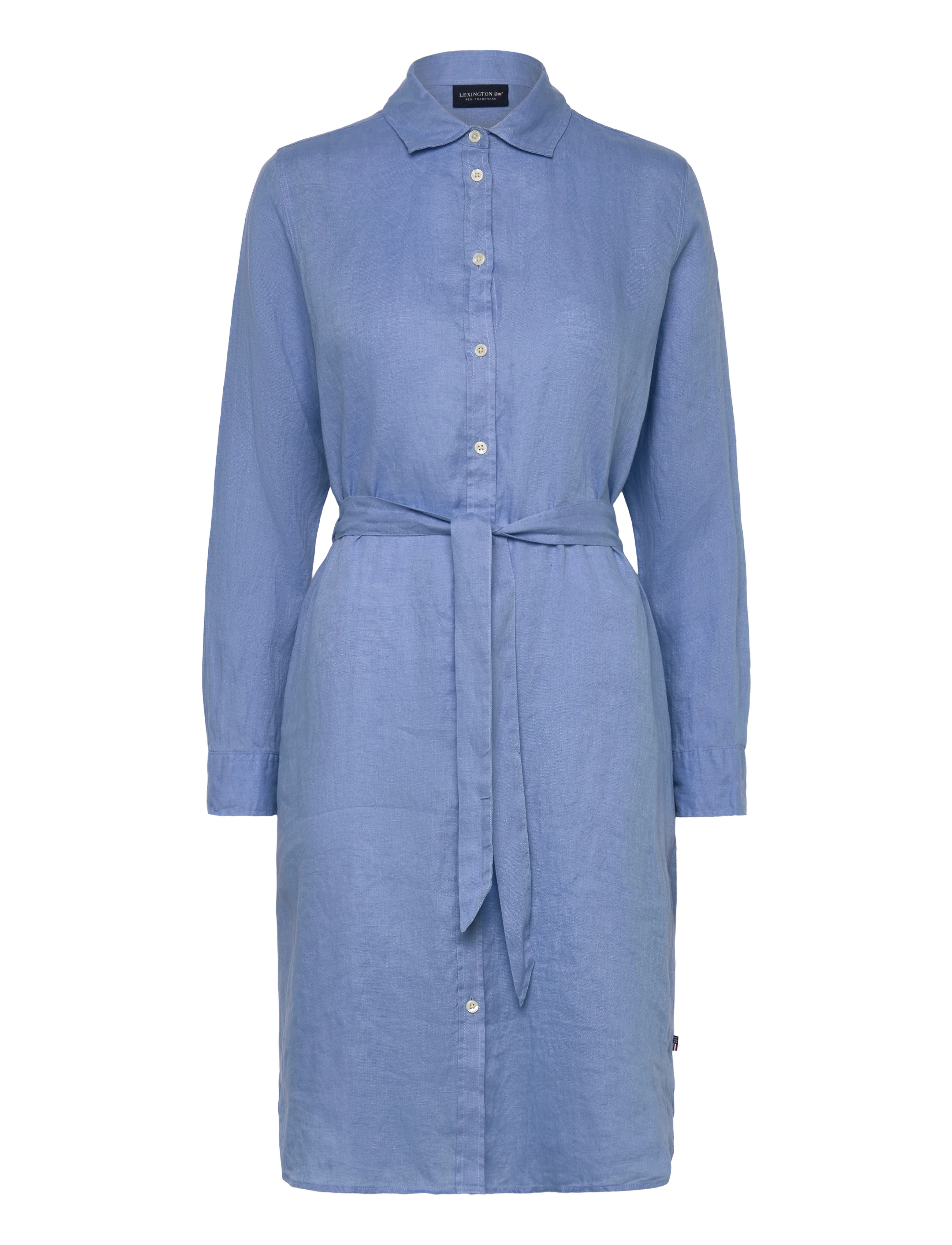 LEXINGTON CLOTHING Isa Linen Shirt Kleid Blau - XL - Damen