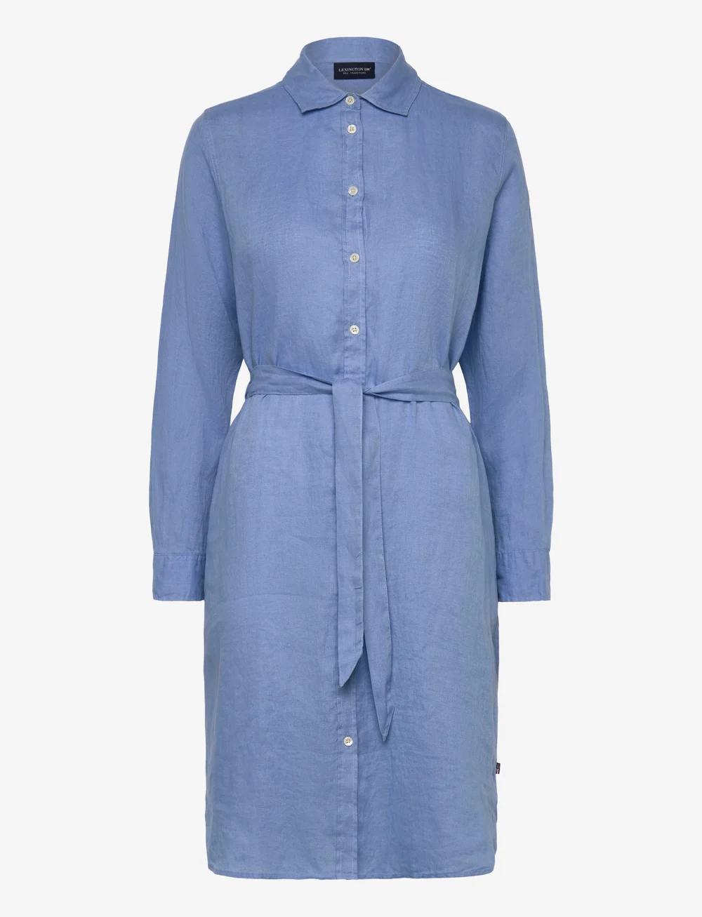 Lexington Clothing - Isa Linen Shirt Dress - skjortklänningar - blue - 0