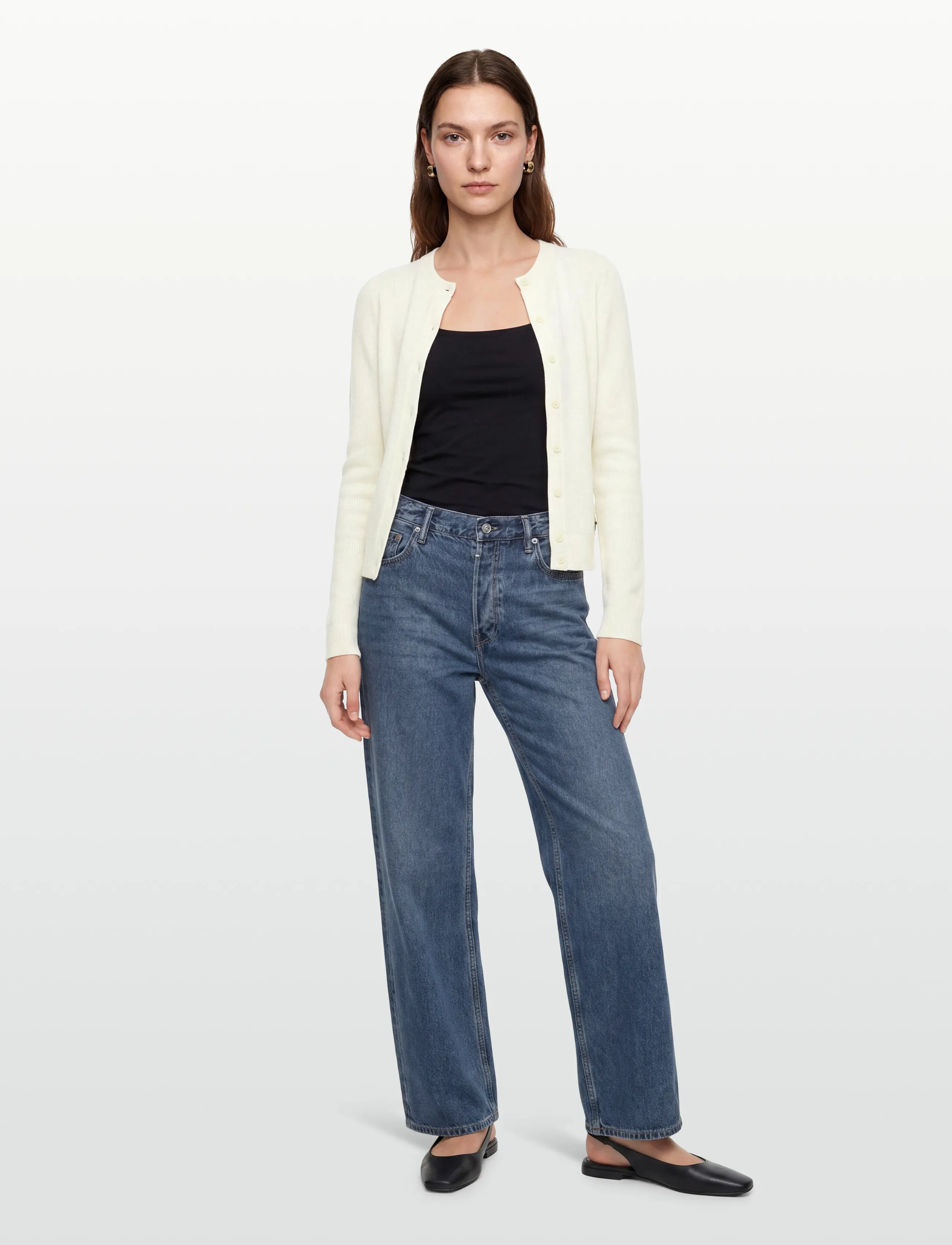 Lexington Clothing - Cashmere Blend Knitted Cardigan - susegamieji megztiniai - offwhite - 0