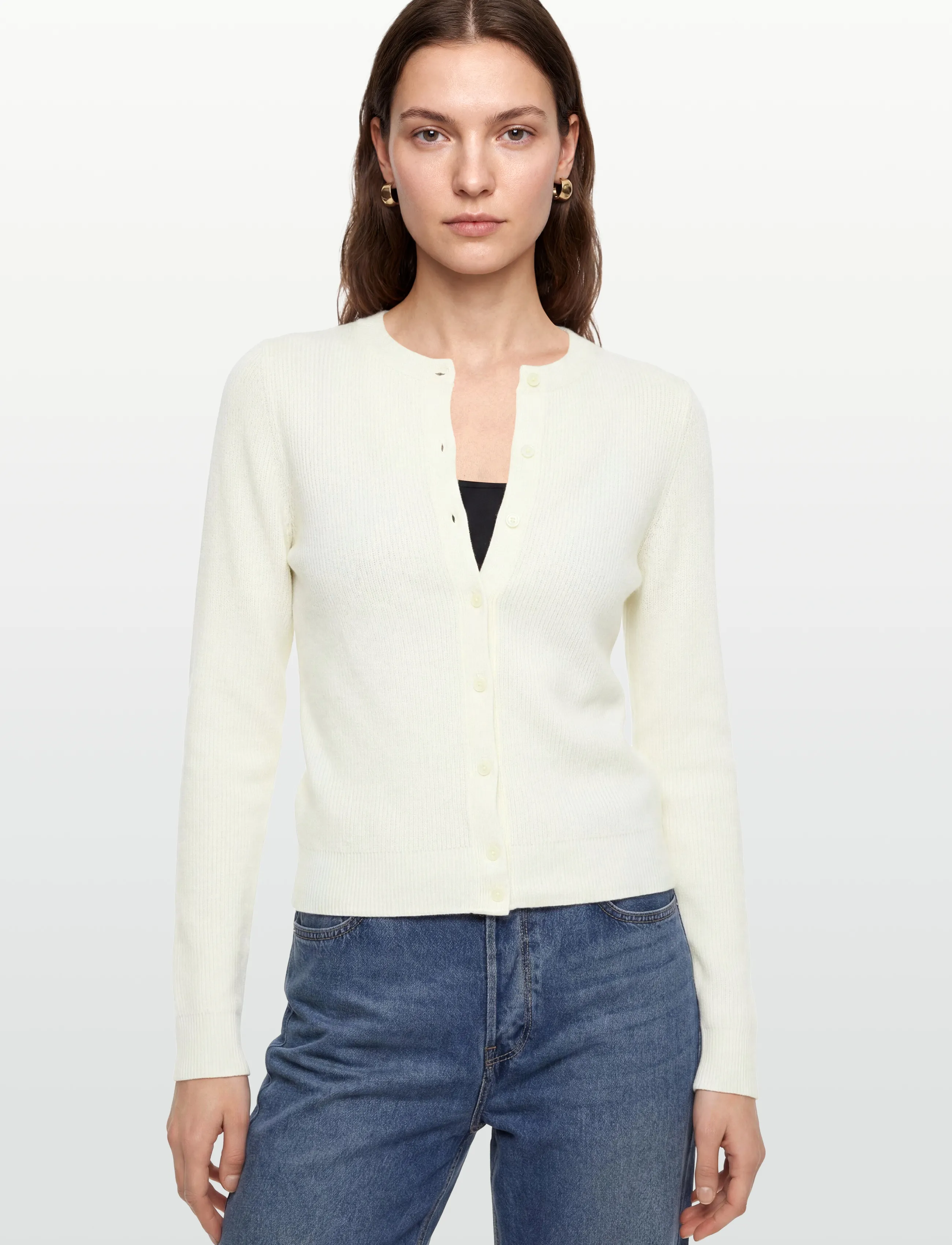 Lexington Clothing - Cashmere Blend Knitted Cardigan - susegamieji megztiniai - offwhite - 3