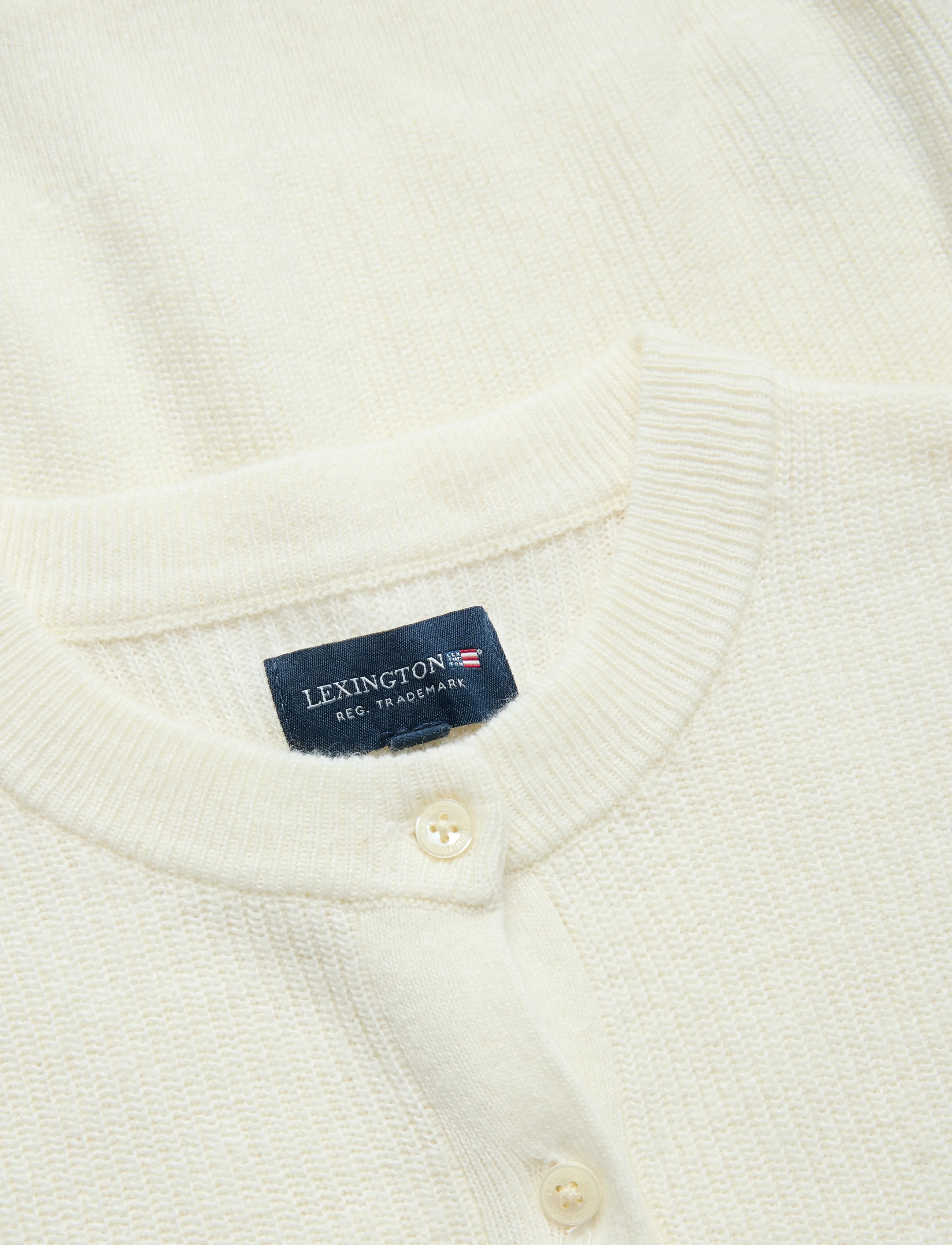 Lexington Clothing - Cashmere Blend Knitted Cardigan - susegamieji megztiniai - offwhite - 5