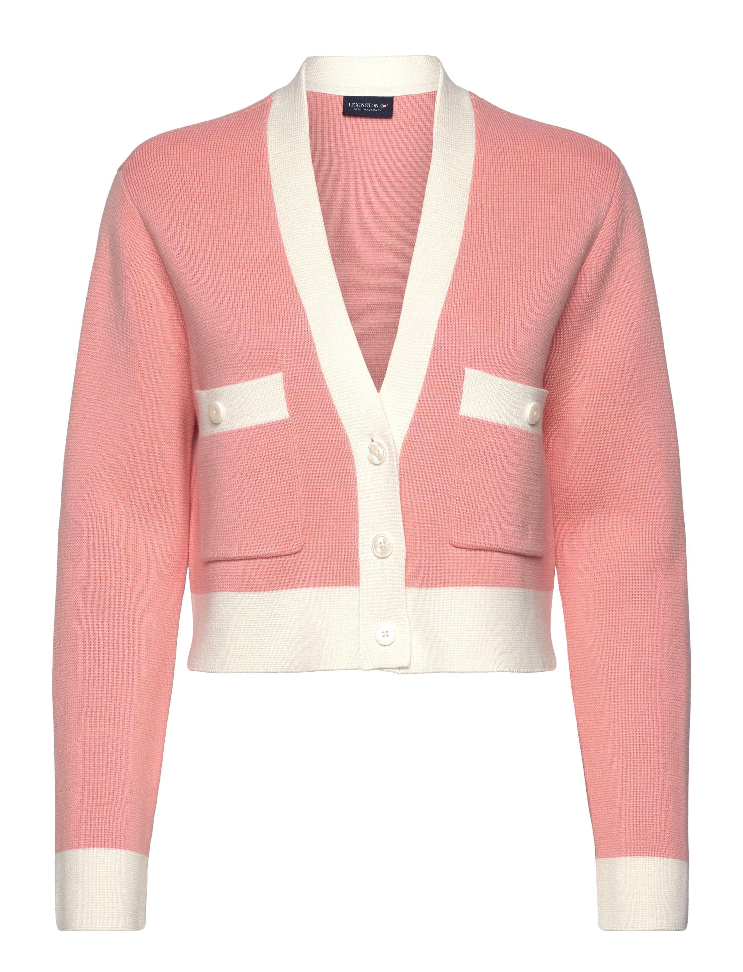 Lexington Clothing Half Milano Knitted Cardigan - Riided - LIGHT PINK / pink/rose