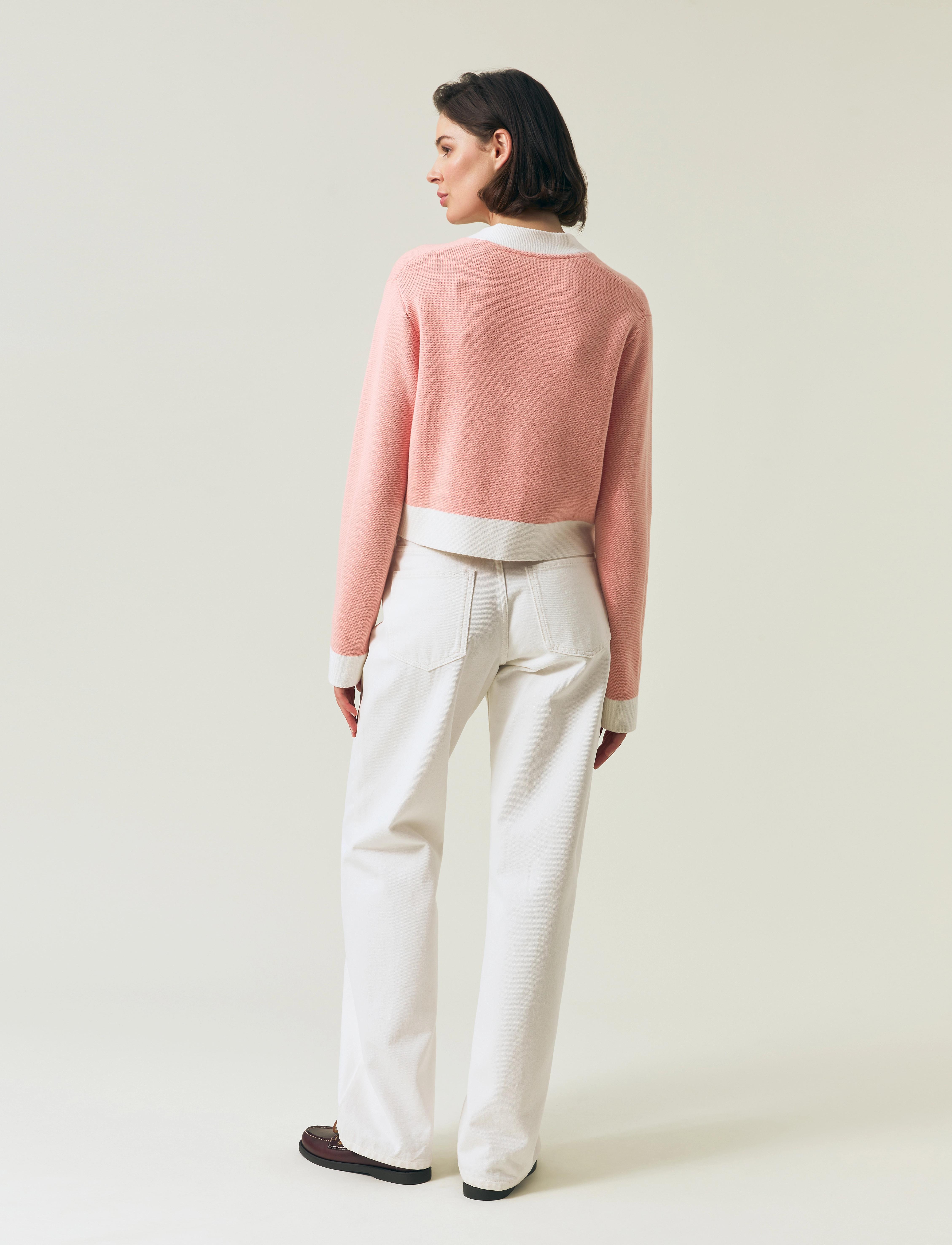 Lexington Clothing - Half Milano Knitted Cardigan - cardigans - light pink - 3
