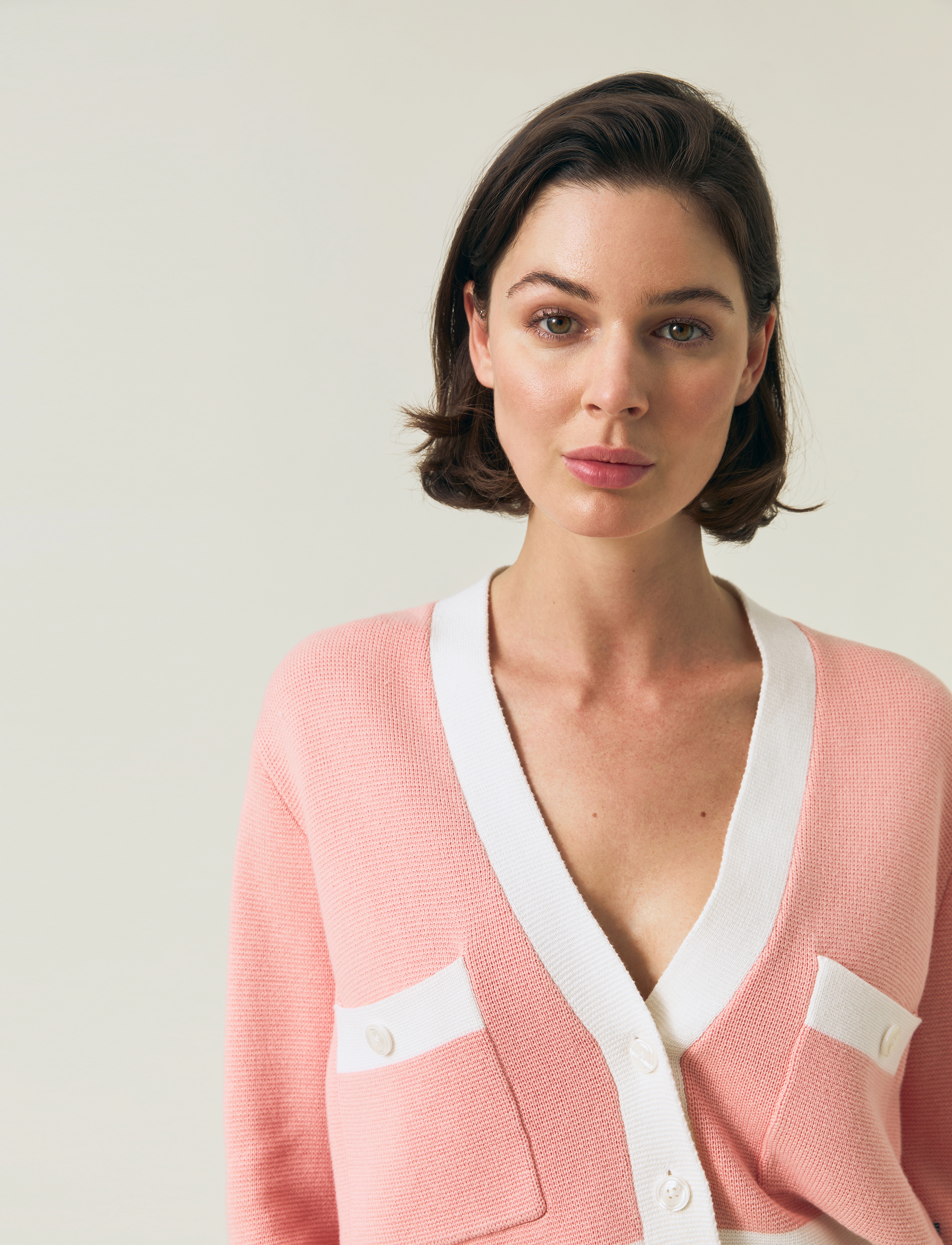 Lexington Clothing - Half Milano Knitted Cardigan - cardigans - light pink - 4