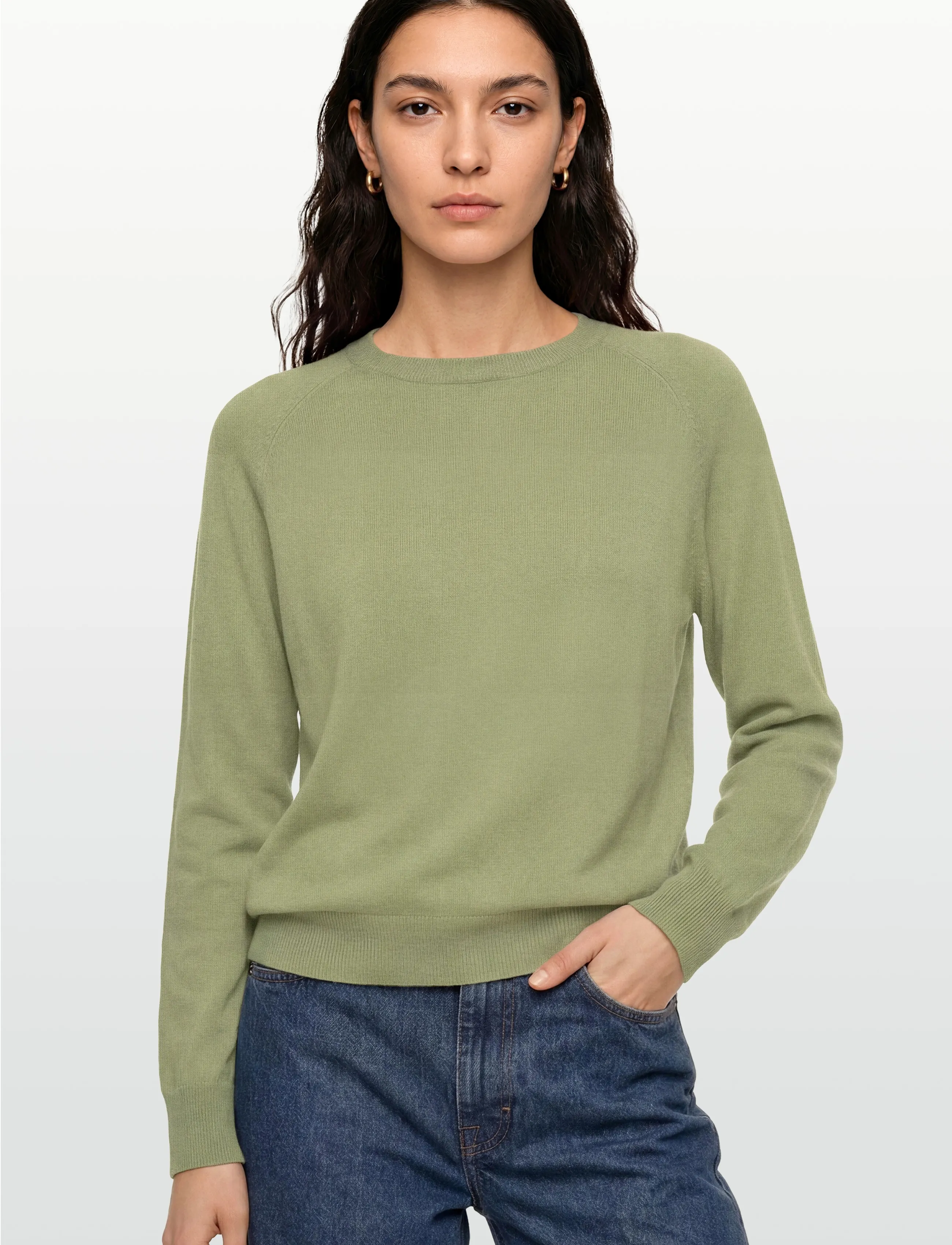 Lexington Clothing - Cashmere Blend Raglan Sweater - trøjer - light green - 3