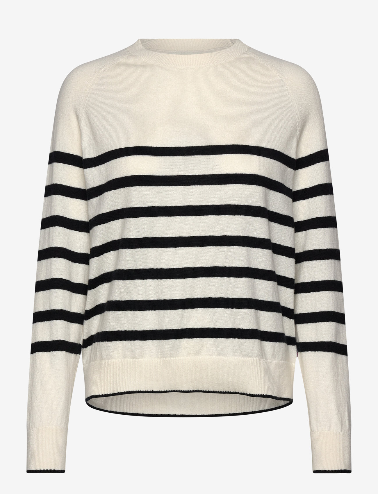 Lexington Clothing - Cashmere Blend Raglan Sweater - kaschmir - white/black stripe - 1
