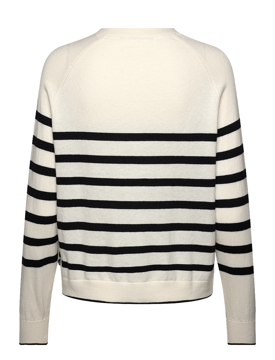 Lexington Clothing - Cashmere Blend Raglan Sweater - pullover - white/black stripe - 2