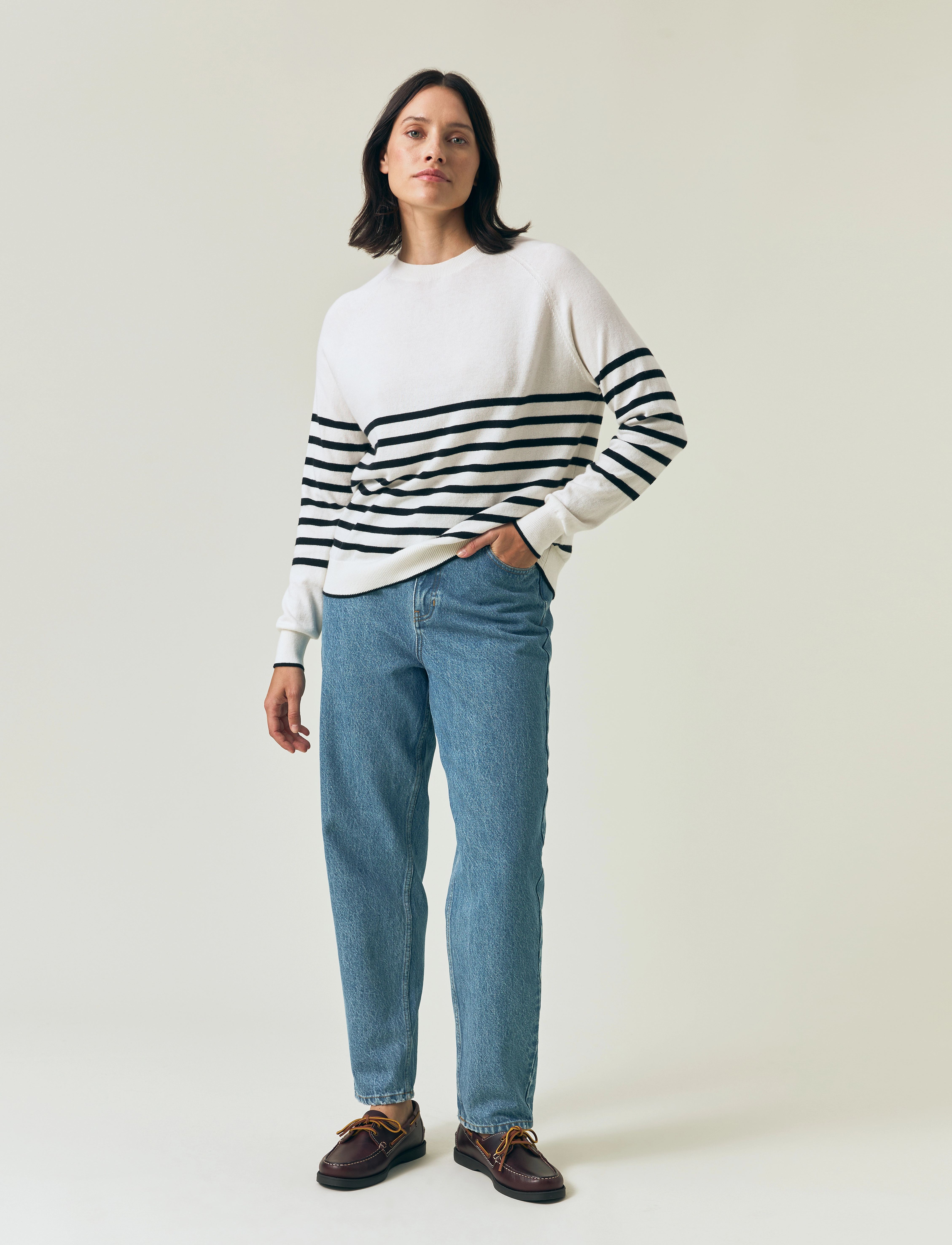 Lexington Clothing Cashmere Blend Raglan Sweater, S, Knitwear, Creme - Jumpers, Frauen