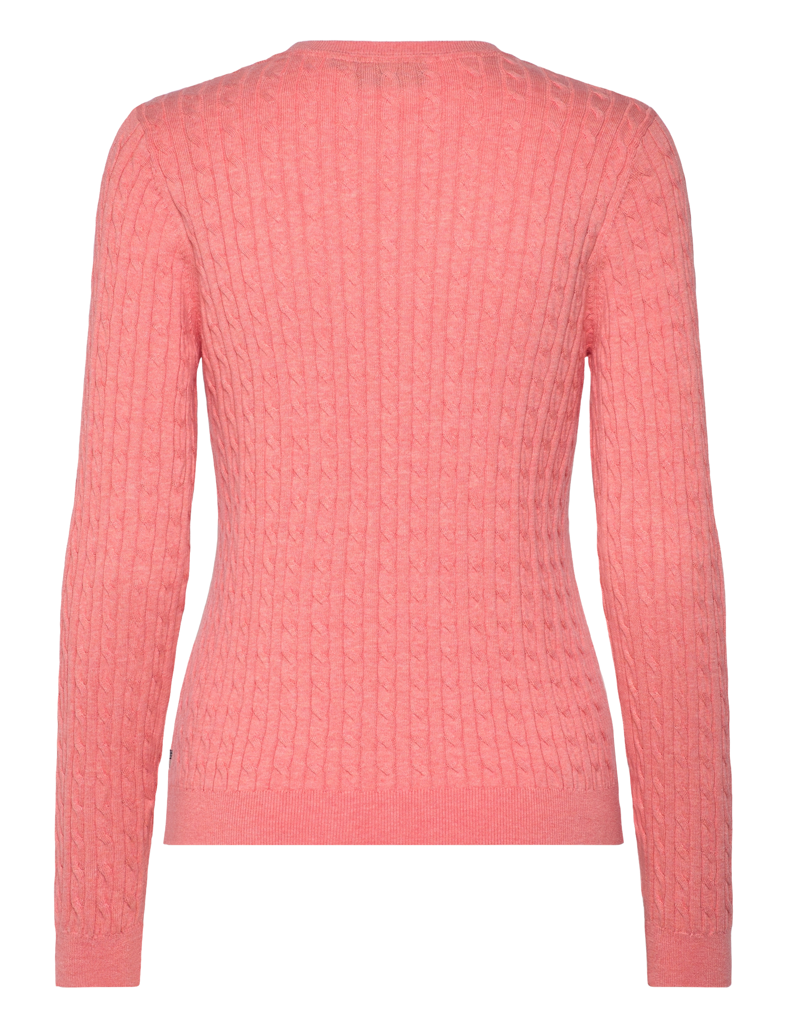 Lexington Clothing - Organic Cotton Cable Knitted Sweater - coral melange - 2