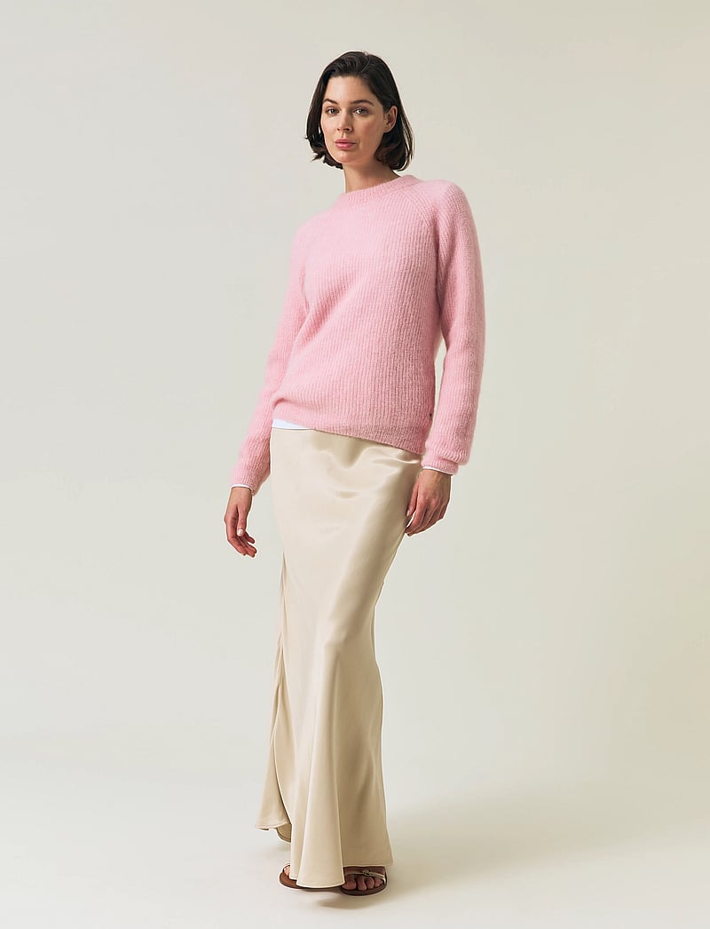 Lexington Clothing - Organic Cotton Cable Knitted Sweater - striktrøjer - light beige melange - 0
