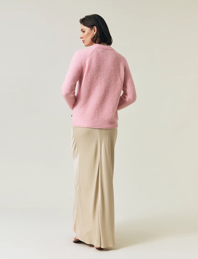 Lexington Clothing - Organic Cotton Cable Knitted Sweater - striktrøjer - light beige melange - 4