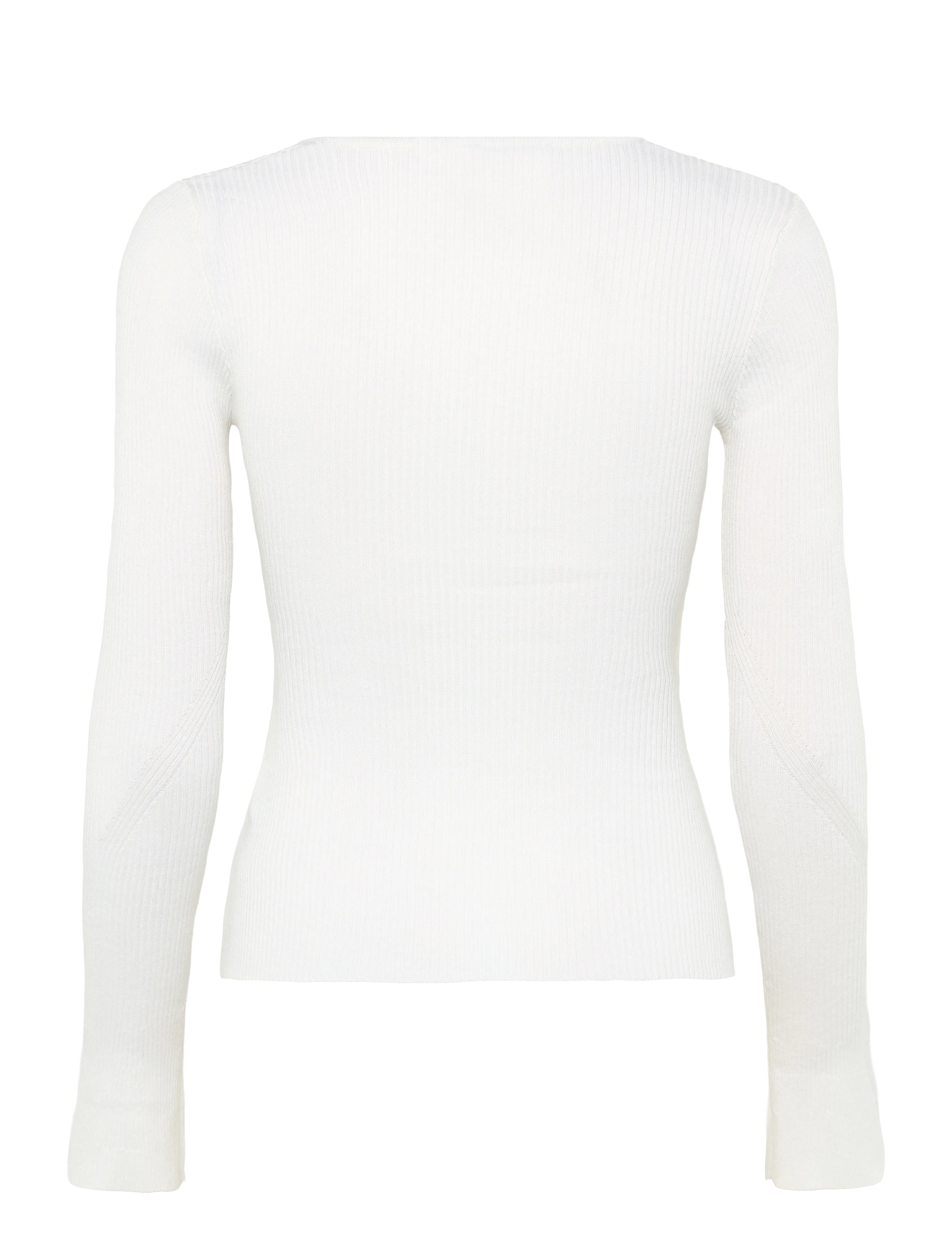 Lexington Clothing - Rib Knitted Lyocell Blend Wrap Sweater - trøjer - offwhite - 2