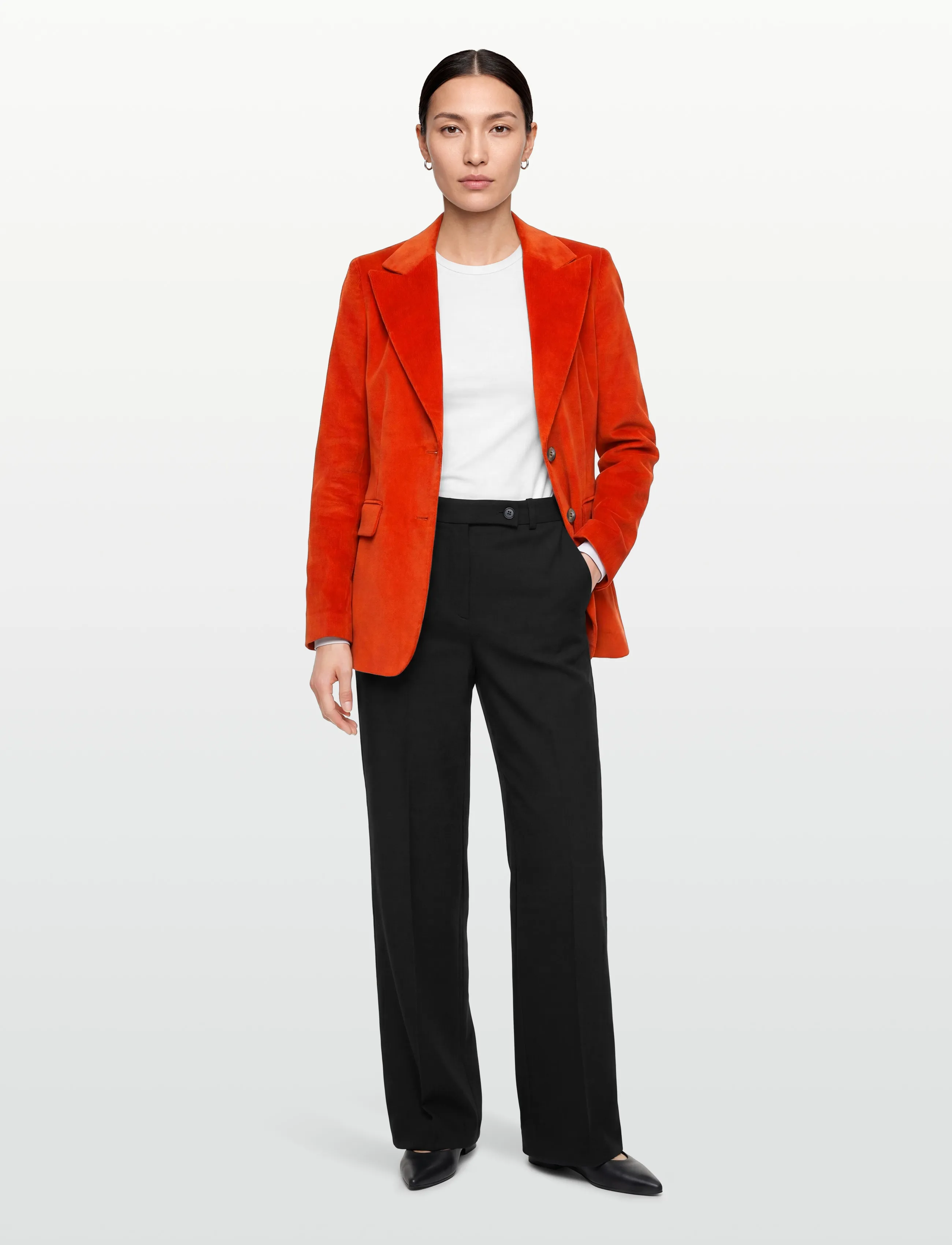 Lexington Clothing - Tailored Corduroy Blazer - enkeltradede blazere - red - 0