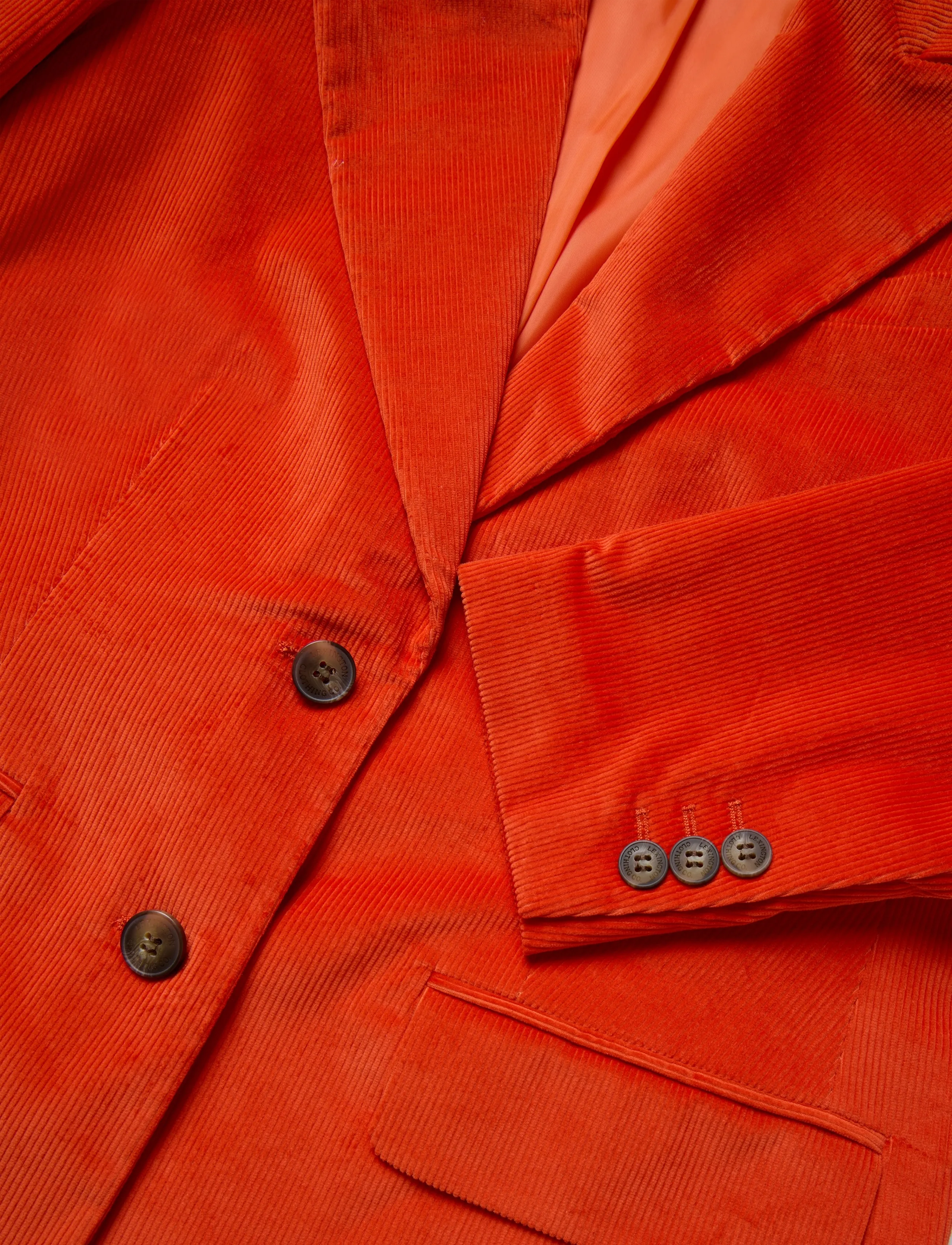 Lexington Clothing - Tailored Corduroy Blazer - enkeltradede blazere - red - 5
