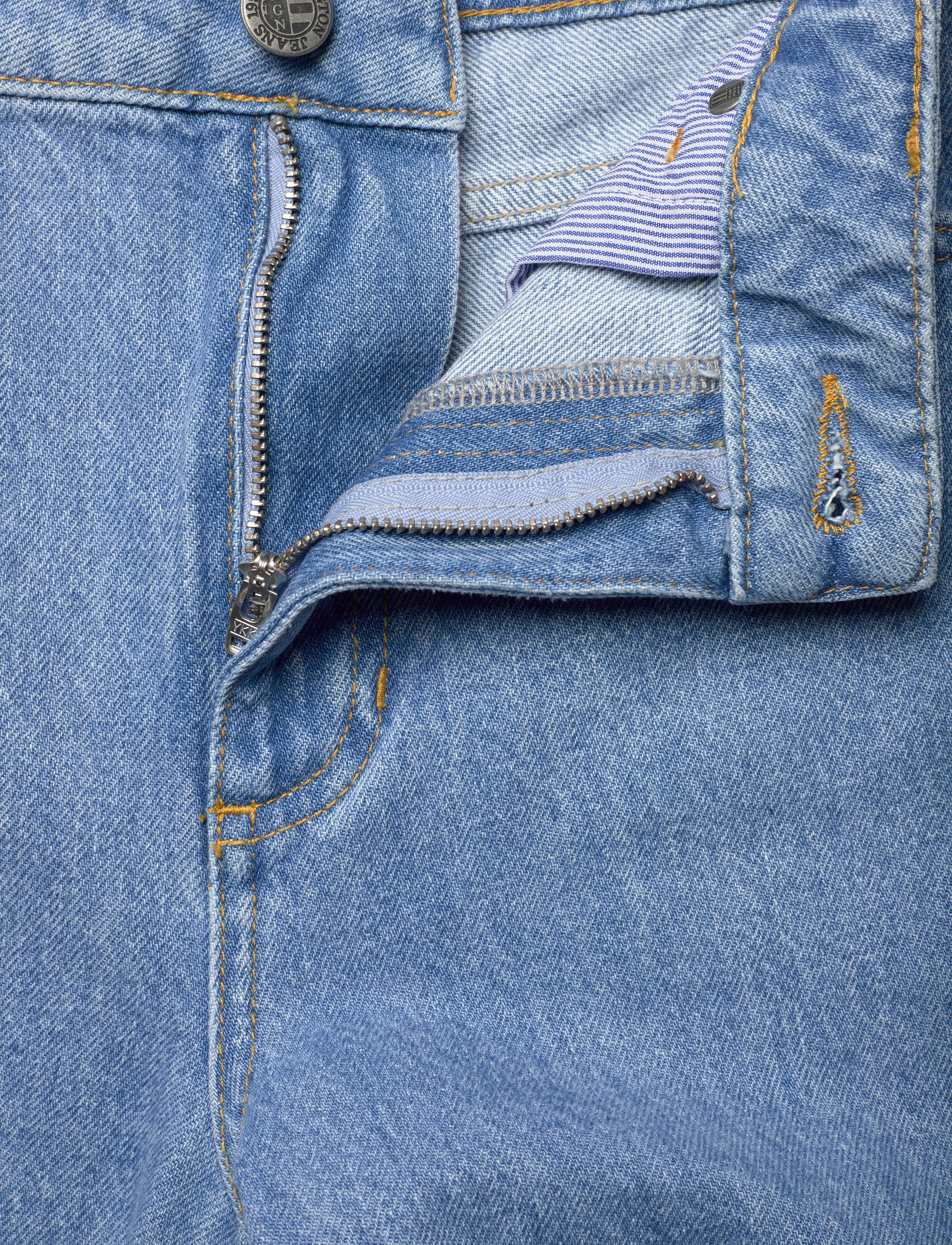 Lexington Clothing - Mid-Waist Straight-Leg Jeans - hosen mit weitem bein - lt blue denim - 3
