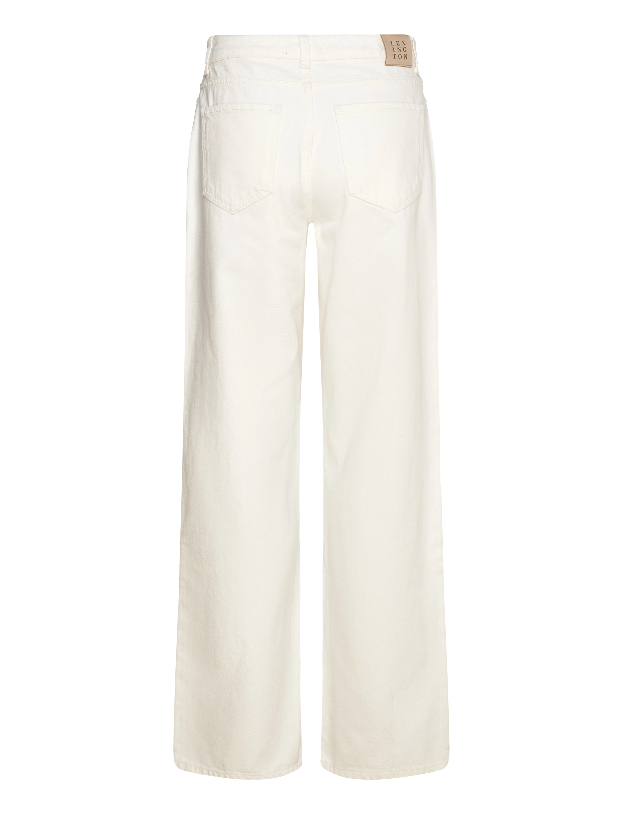 Lexington Clothing - Mid-Waist Straight-Leg Jeans - straight jeans - white - 1