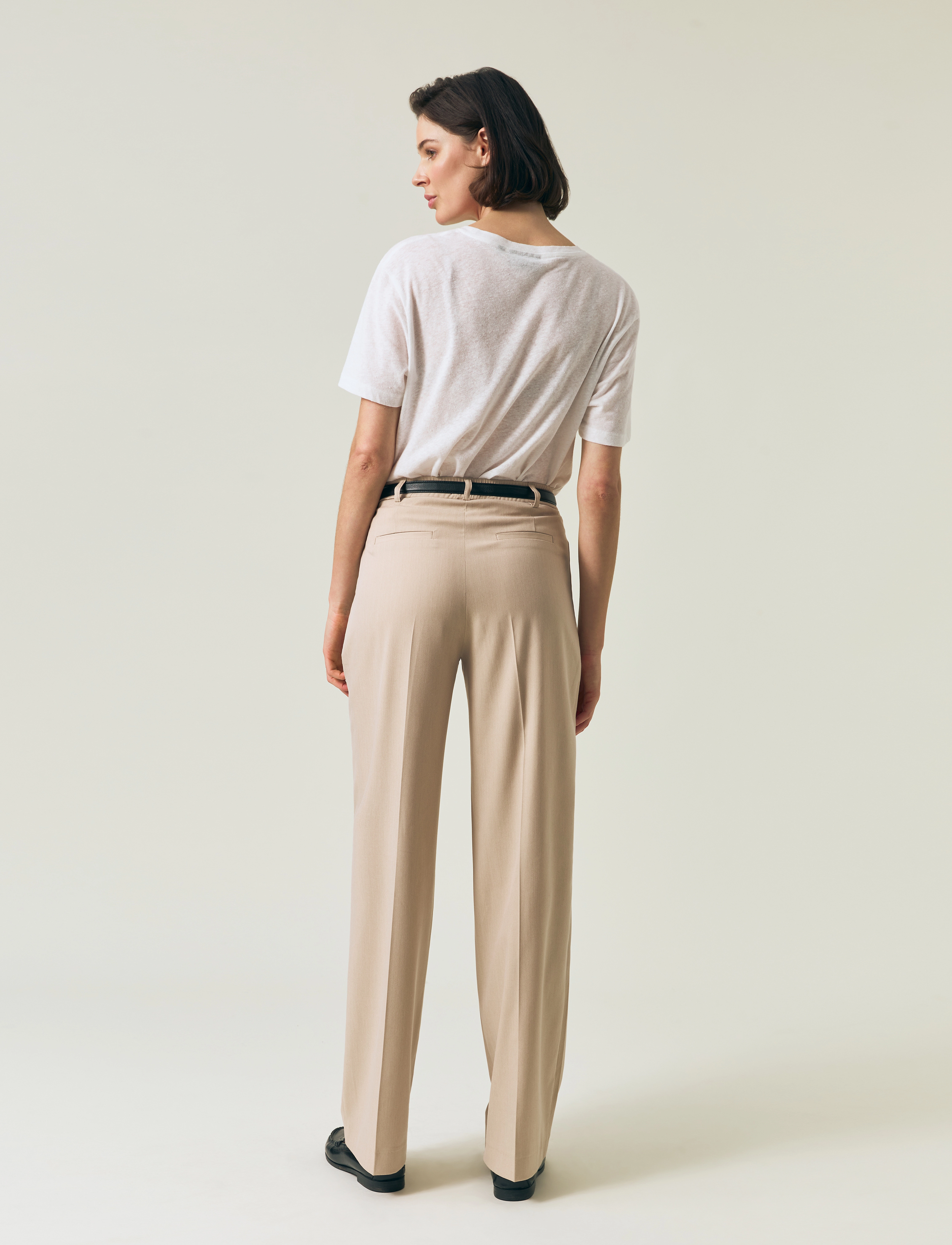 Lexington Clothing - Tailored Wide Pants - festtøj til outletpriser - light beige - 3