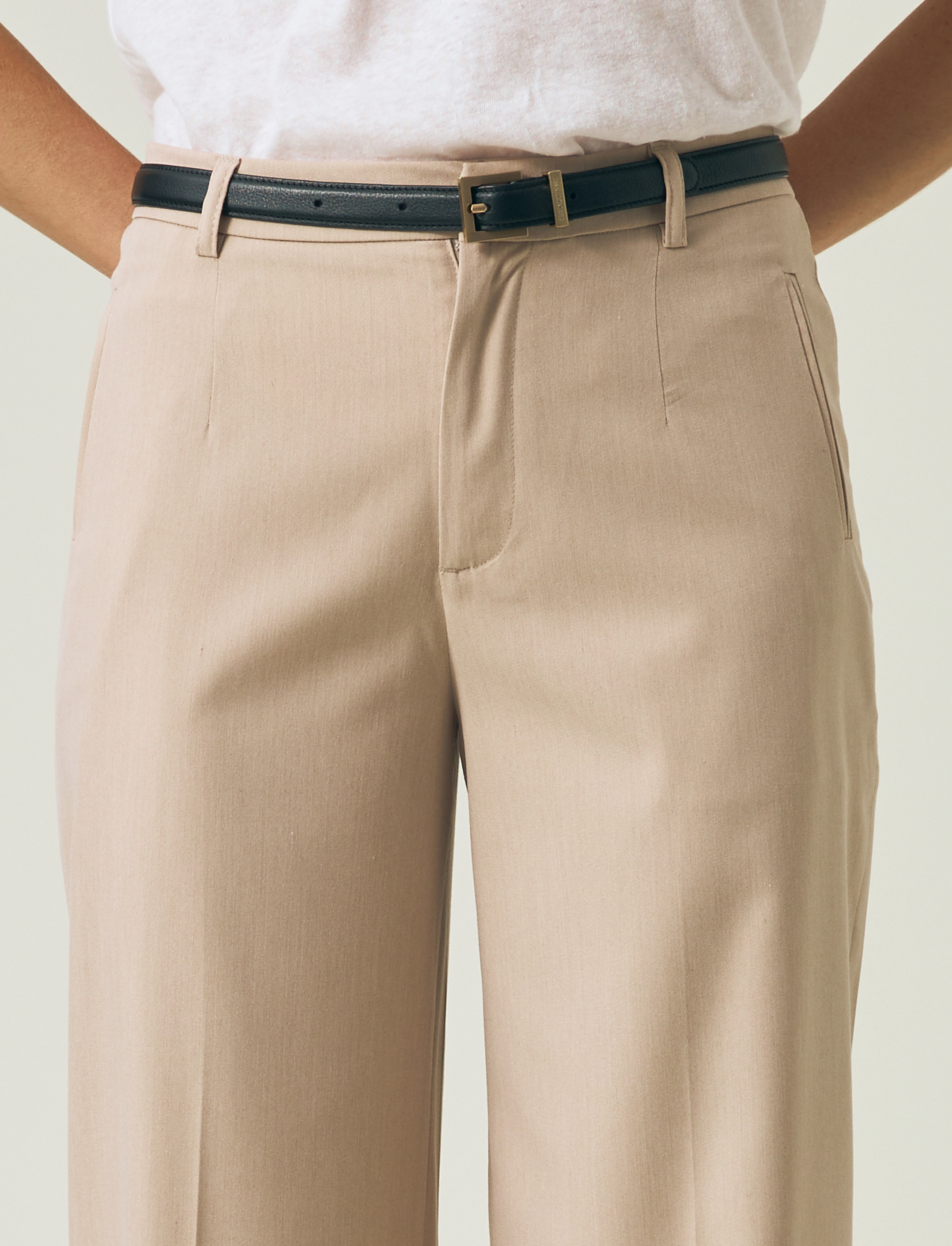 Lexington Clothing - Tailored Wide Pants - festtøj til outletpriser - light beige - 4