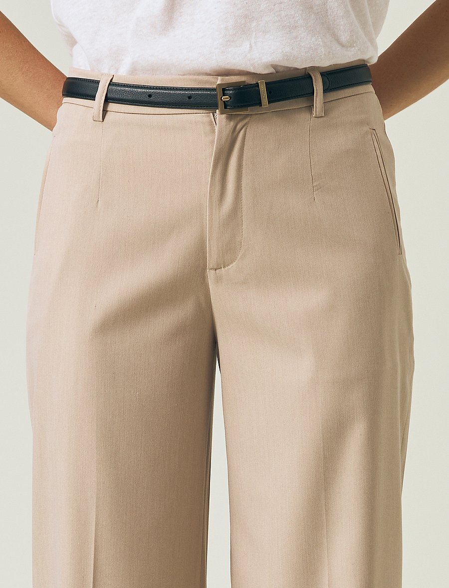 Lexington Clothing - Tailored Wide Pants - peoriided outlet-hindadega - light beige - 4