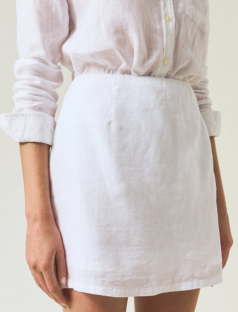 Lexington Clothing - Short Linen Skirt - kurze röcke - white - 3