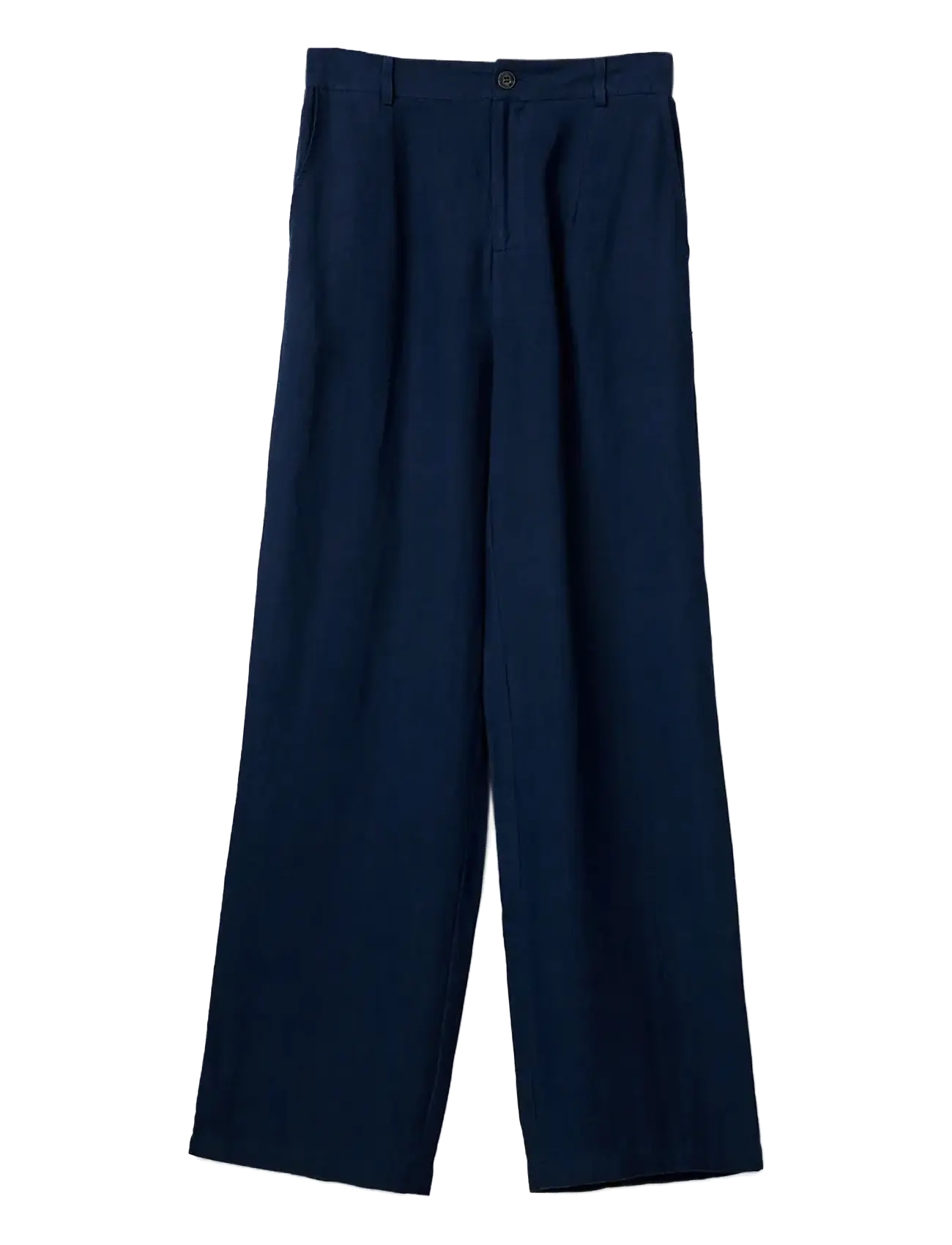 Lexington Clothing - High Waist Wide-Leg Linen Pants - dark blue - 1