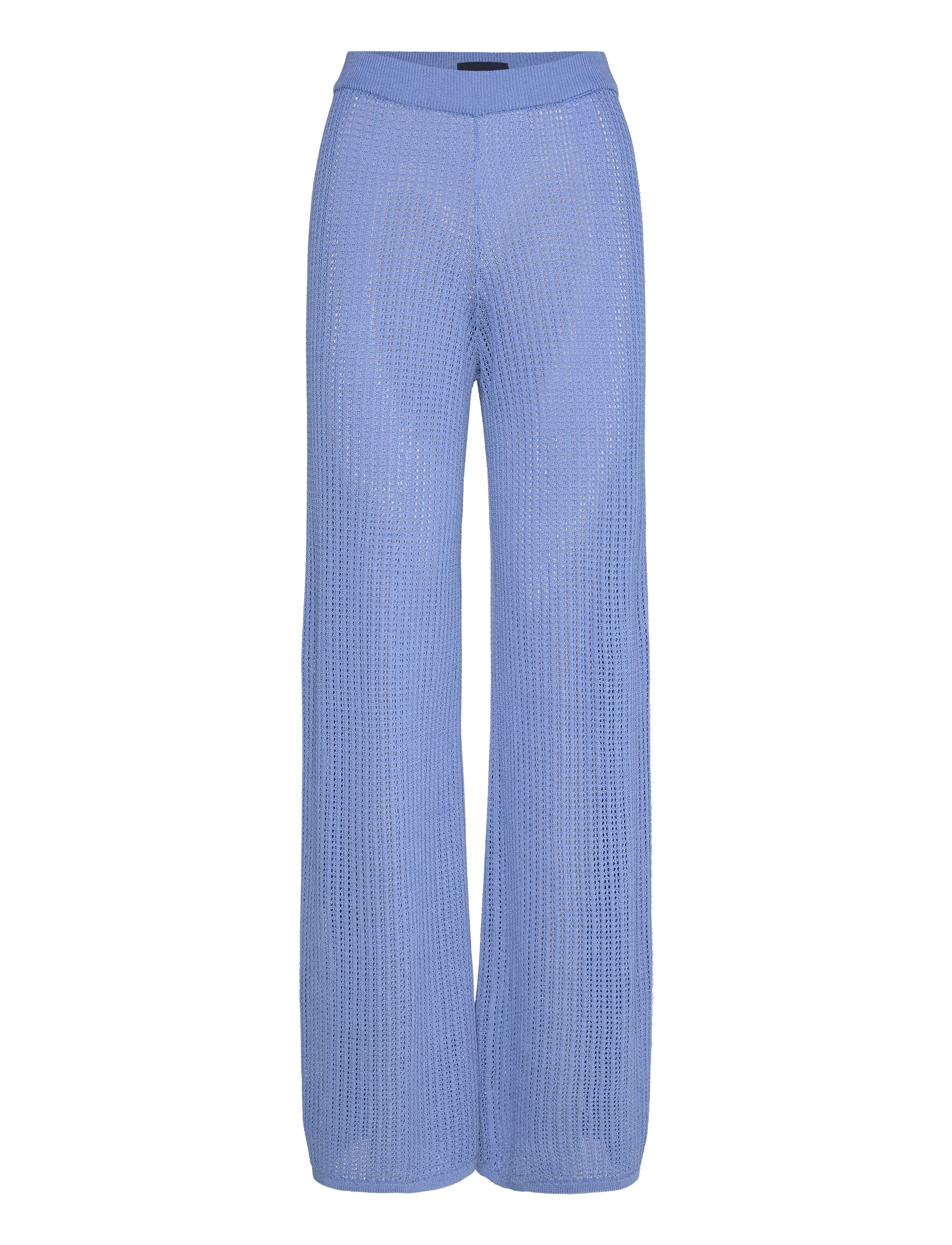 Lexington Clothing Wide-Leg Pointelle Knitted Pants - Tøj - LIGHT BLUE / blue