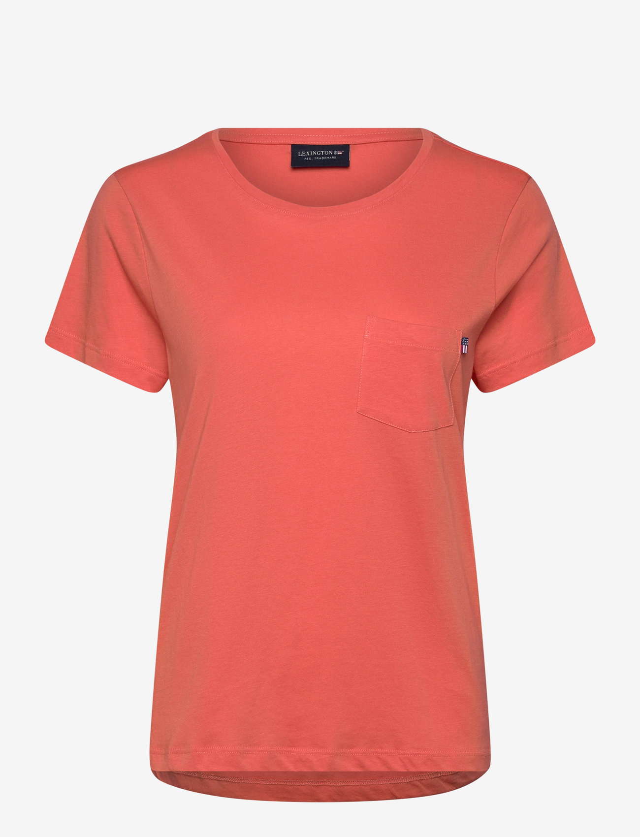 Lexington Clothing - Cotton-Modal Blend Classic Tee - t-shirts - coral - 1