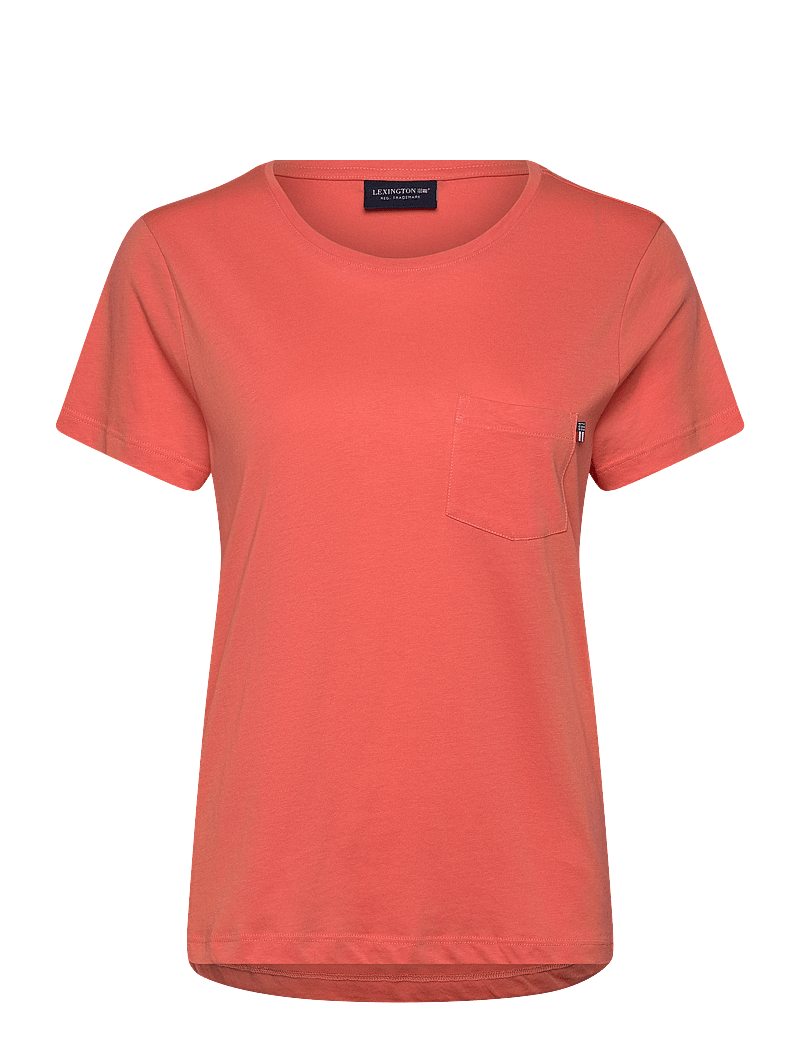 Lexington Clothing - Cotton-Modal Blend Classic Tee - t-shirts - coral - 1