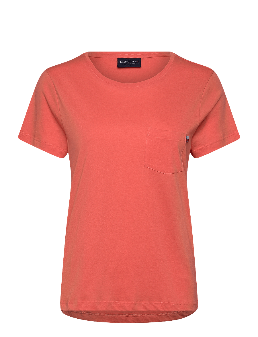 Lexington Clothing - Cotton-Modal Blend Classic Tee - coral - 1