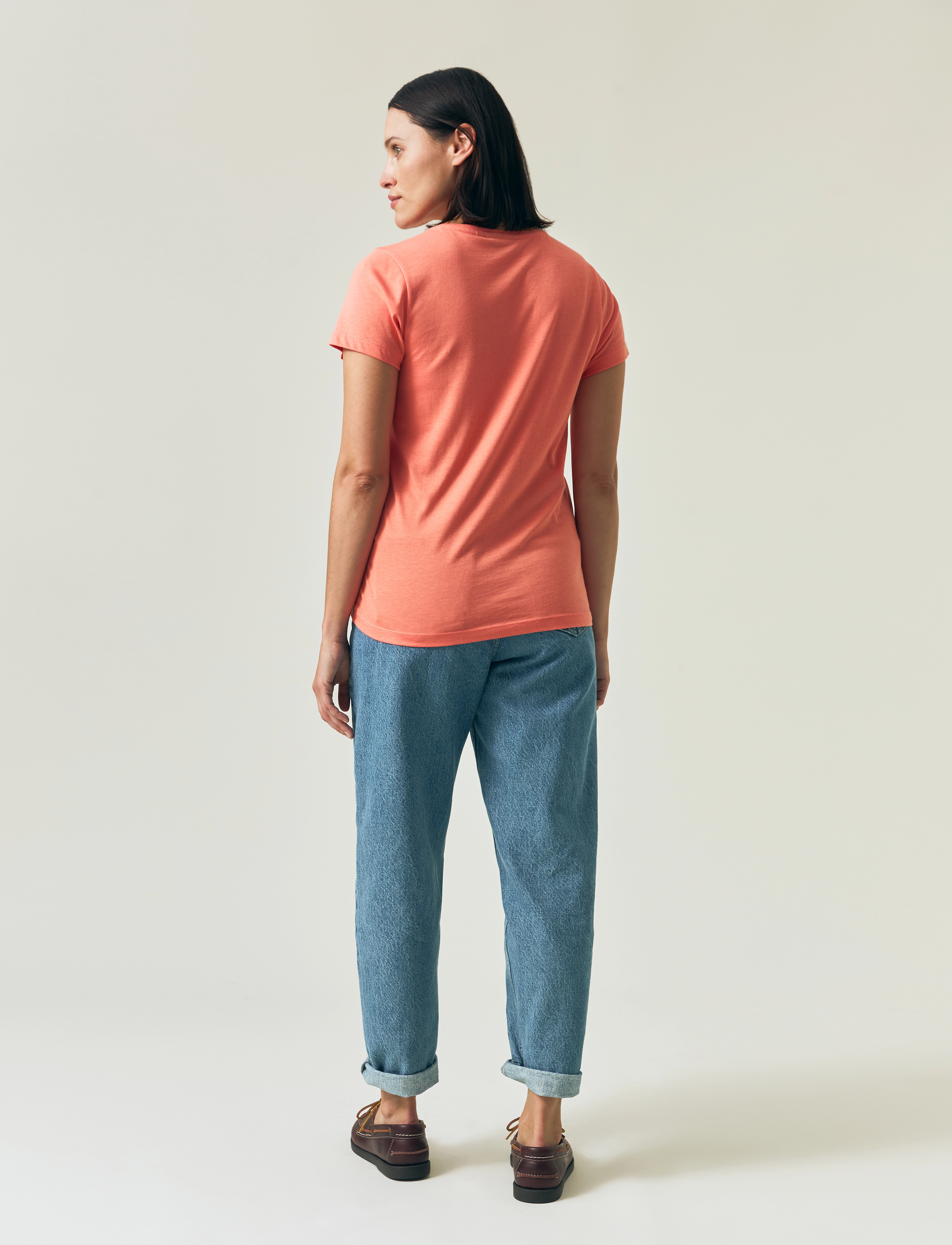 Lexington Clothing - Cotton-Modal Blend Classic Tee - coral - 3