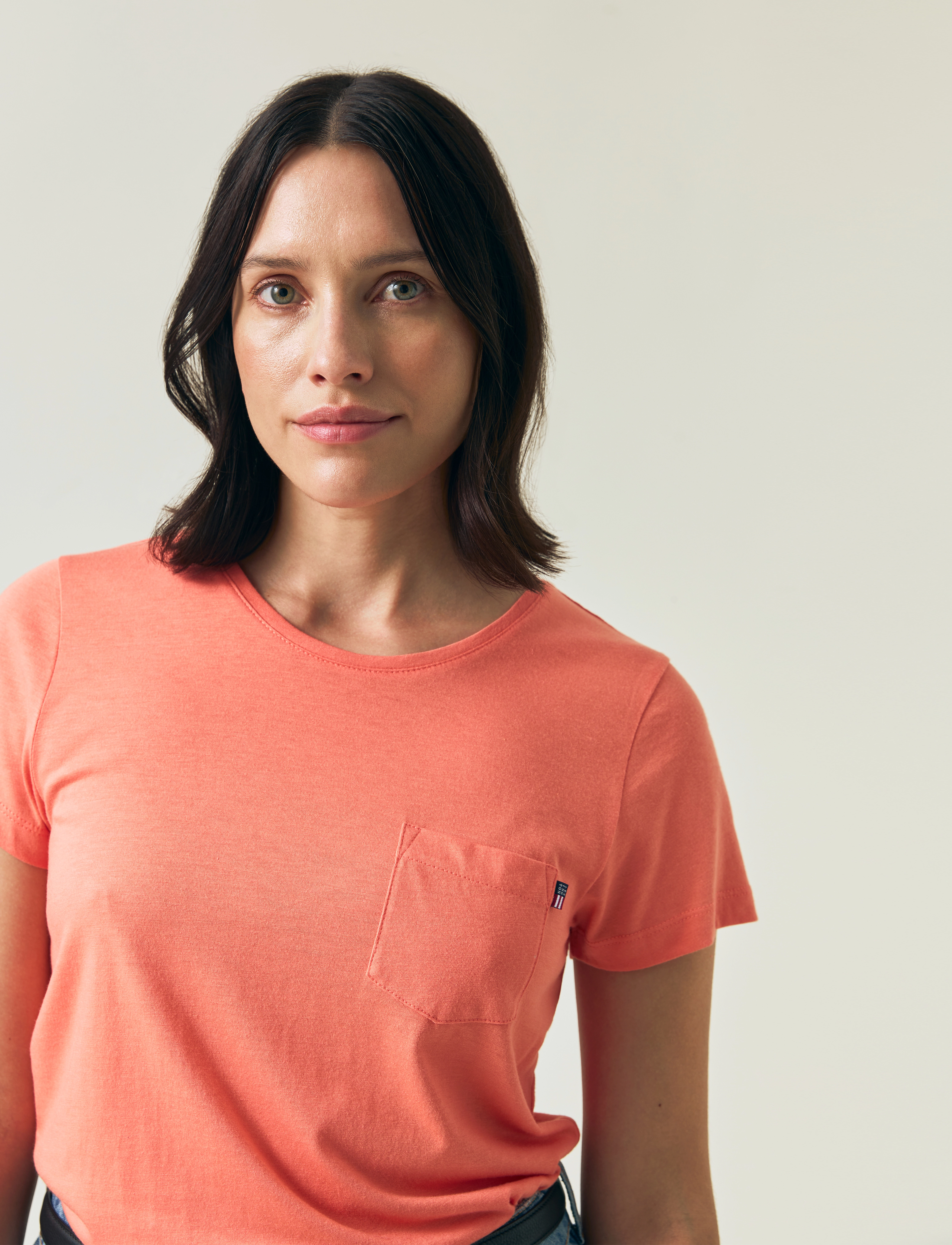 Lexington Clothing - Cotton-Modal Blend Classic Tee - coral - 4