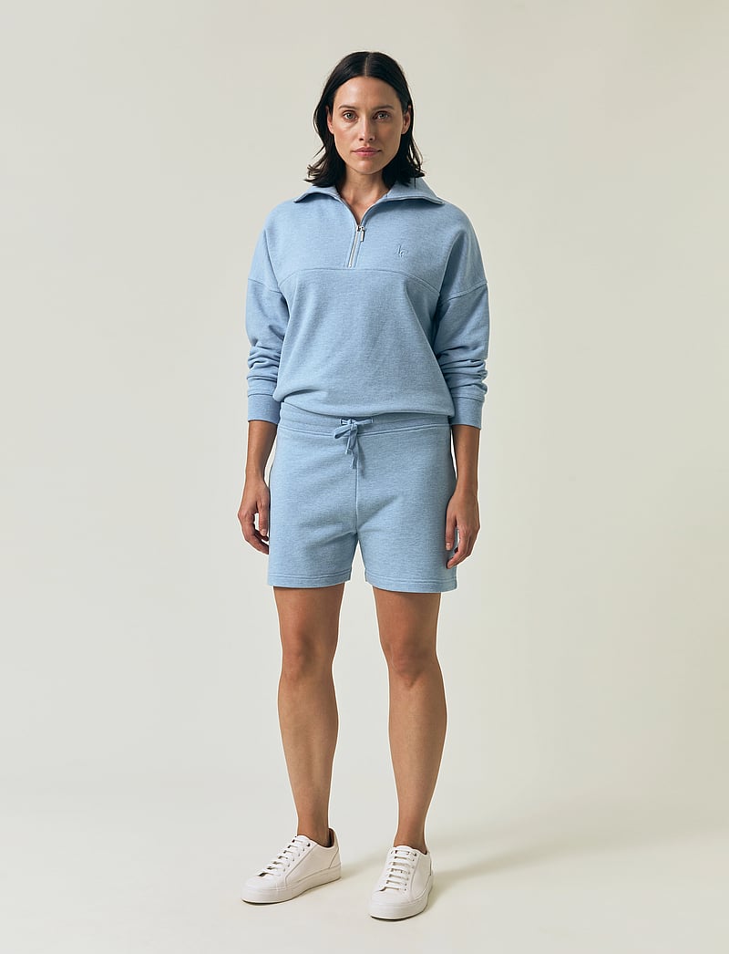 Lexington Clothing - Classic Logo Jersey Shorts - sweatshorts - light blue melange - 0
