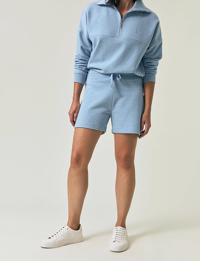 Lexington Clothing - Classic Logo Jersey Shorts - sweatshorts - light blue melange - 5