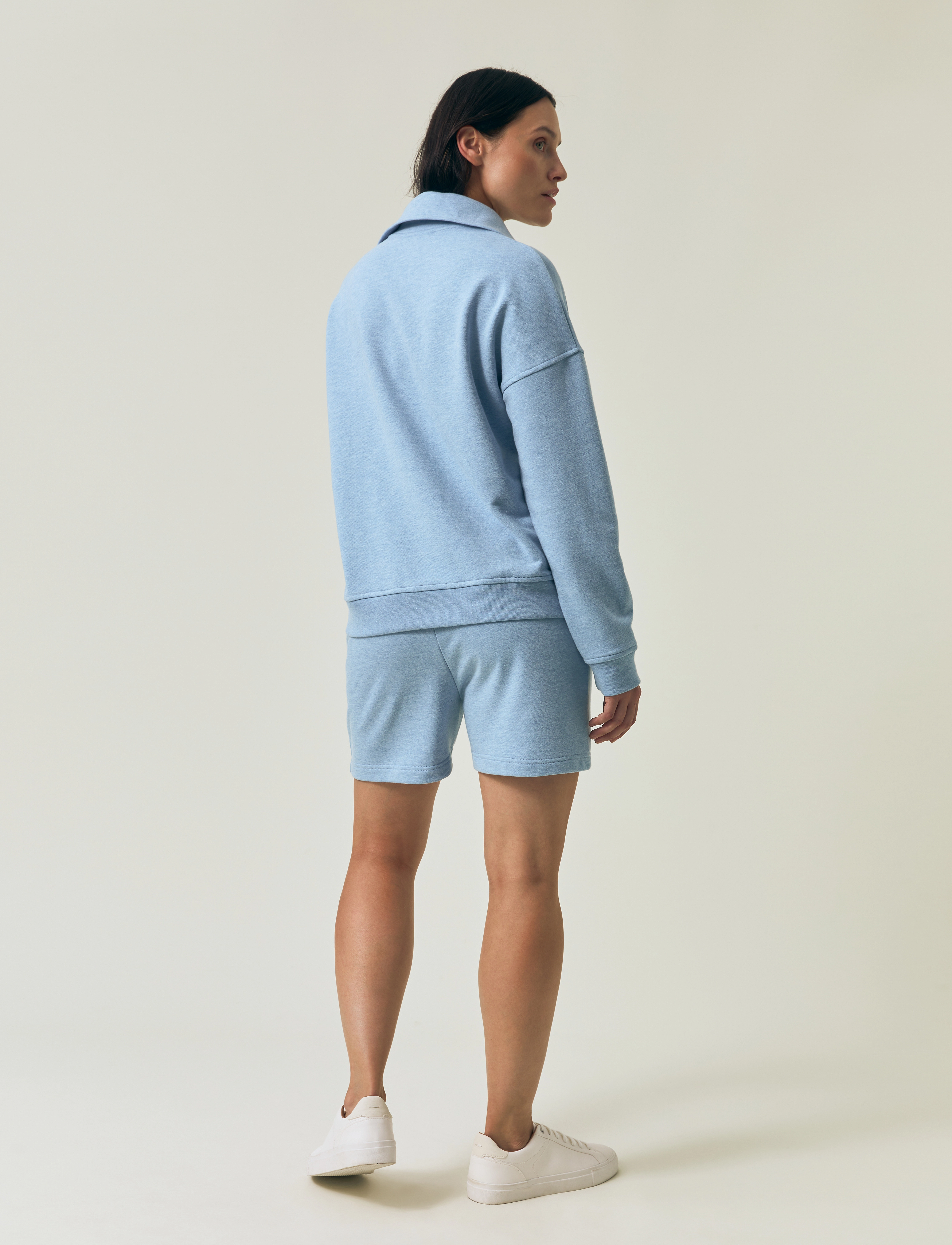 Lexington Clothing - Half-Zip Logo Sweatshirt - light blue melange - 4