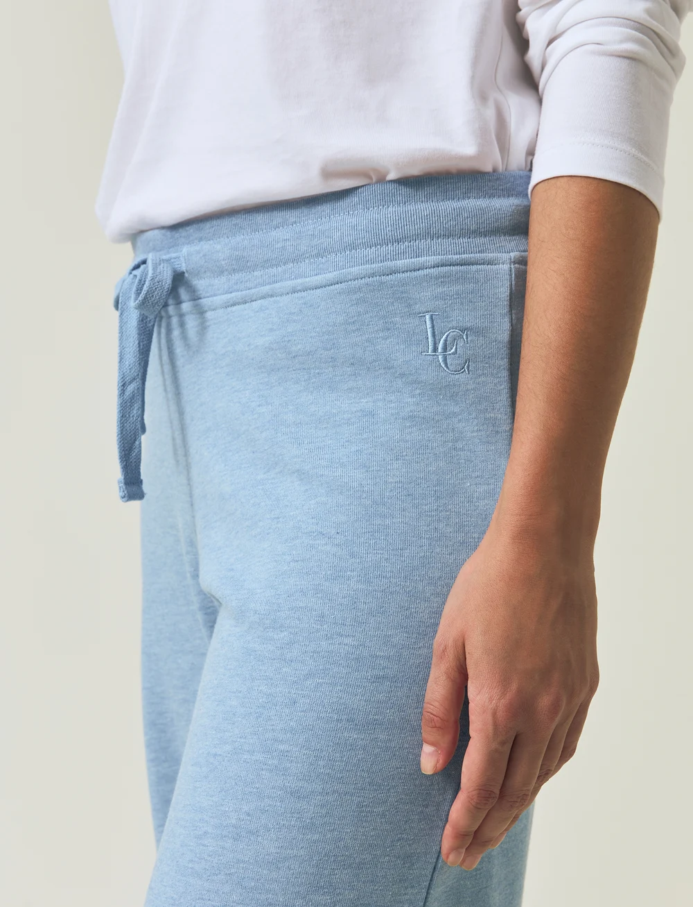 Lexington Clothing - Classic Logo Jersey Pants - mados tendencijos - light blue melange - 4