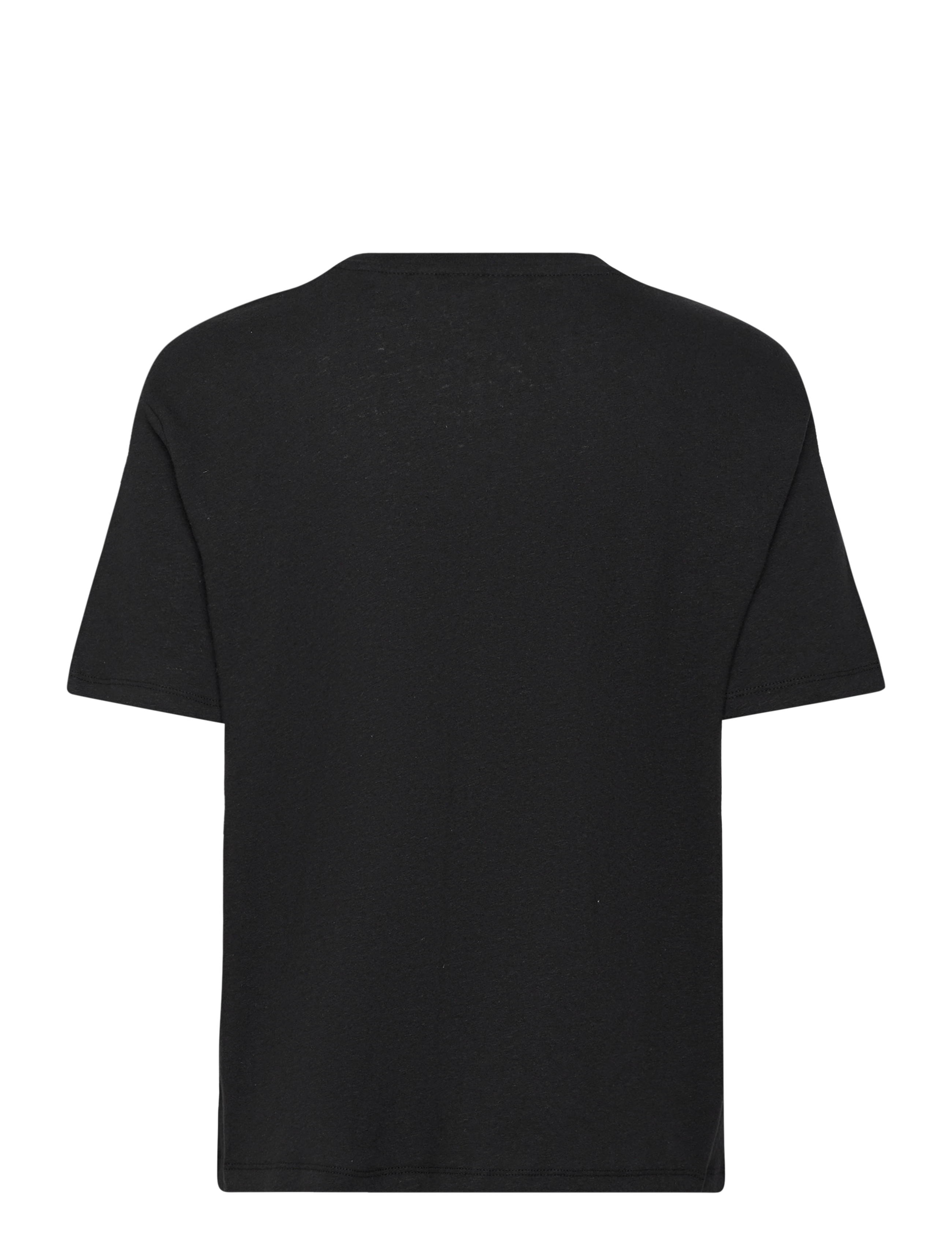 Lexington Clothing - Linen Blend Boxy Tee - t-shirts - black - 1