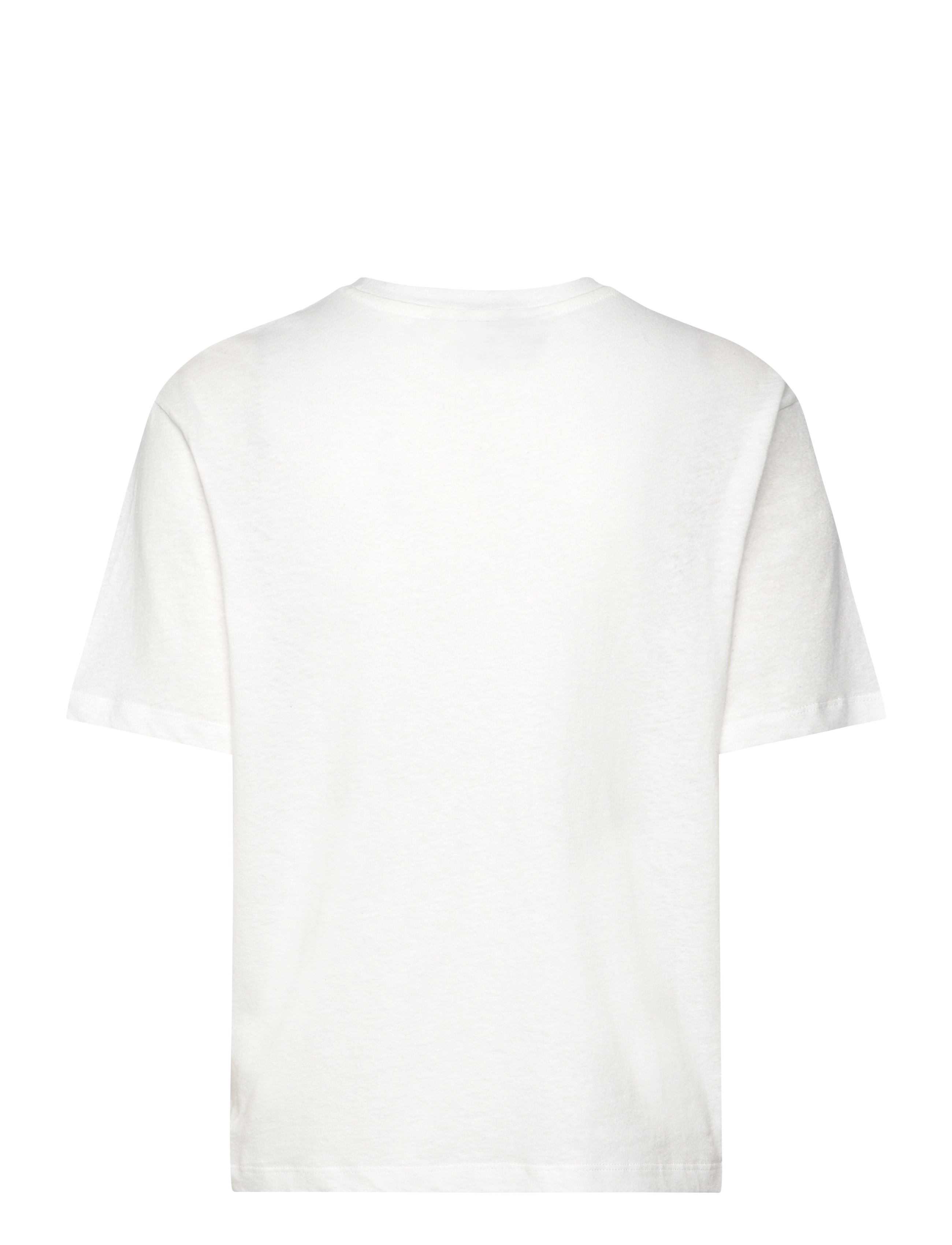 Lexington Clothing - Linen Blend Boxy Tee - t-shirts - white - 1