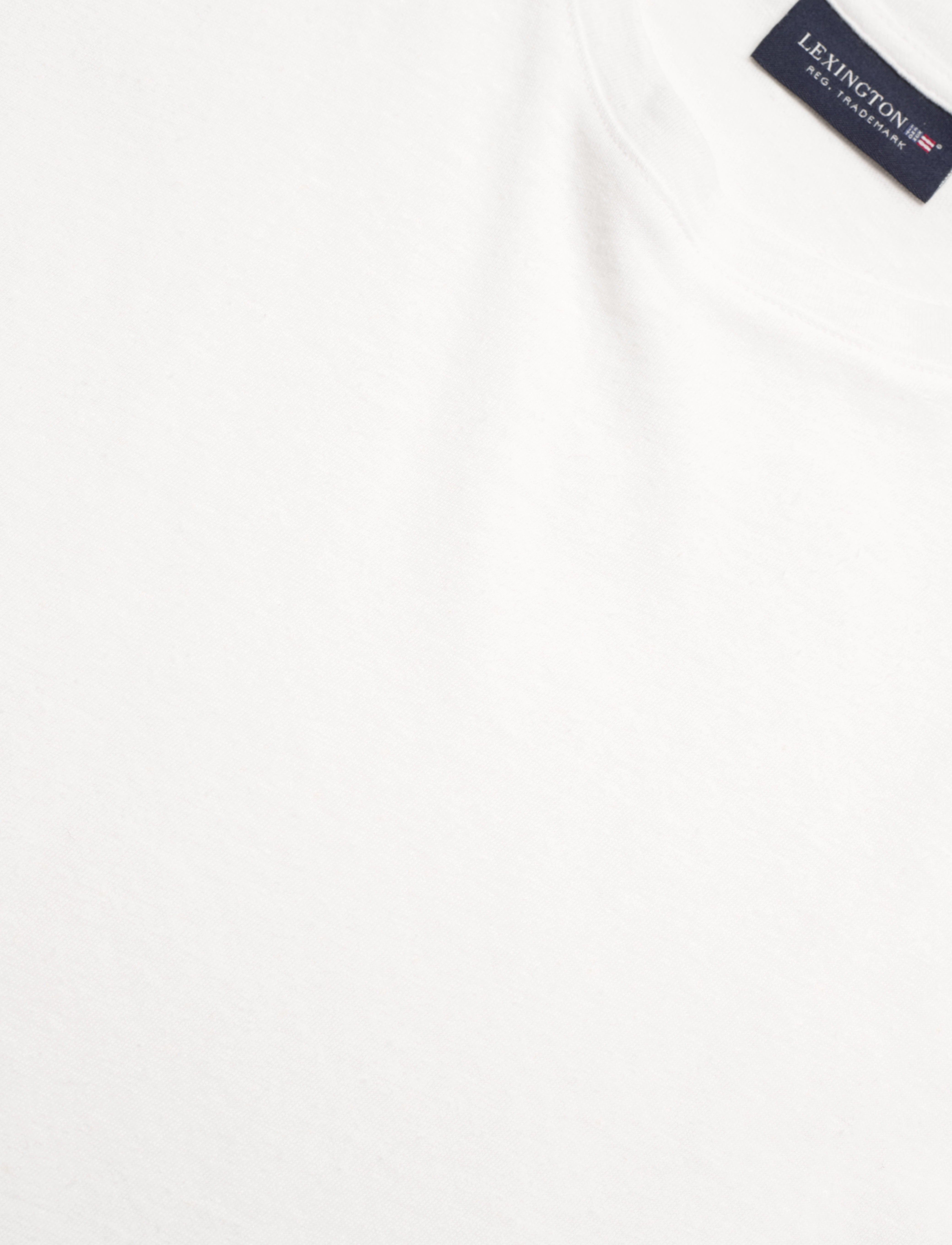 Lexington Clothing - Linen Blend Boxy Tee - t-shirts - white - 4