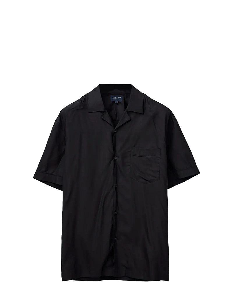 Lexington Clothing - Camp Lyocell Shirt - lühikeste varrukatega särgid - black - 1