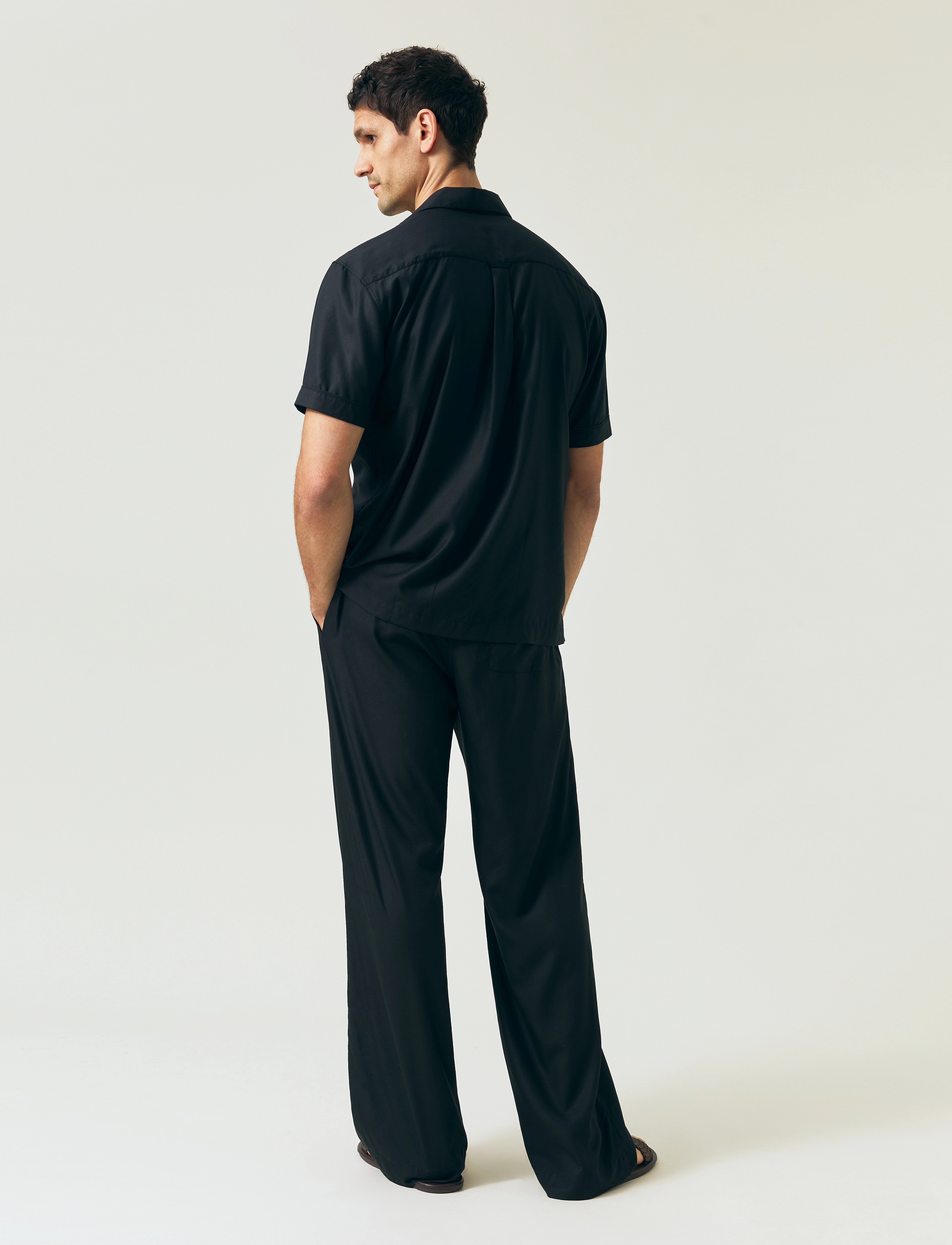 Lexington Clothing - Camp Lyocell Shirt - kortærmede t-shirts - black - 3