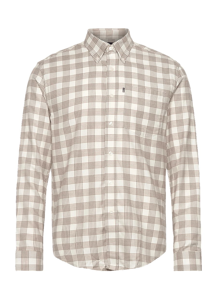 Lexington Clothing - Casual Check Flannel B.D Shirt - flanell-hemden - beige/white check - 0