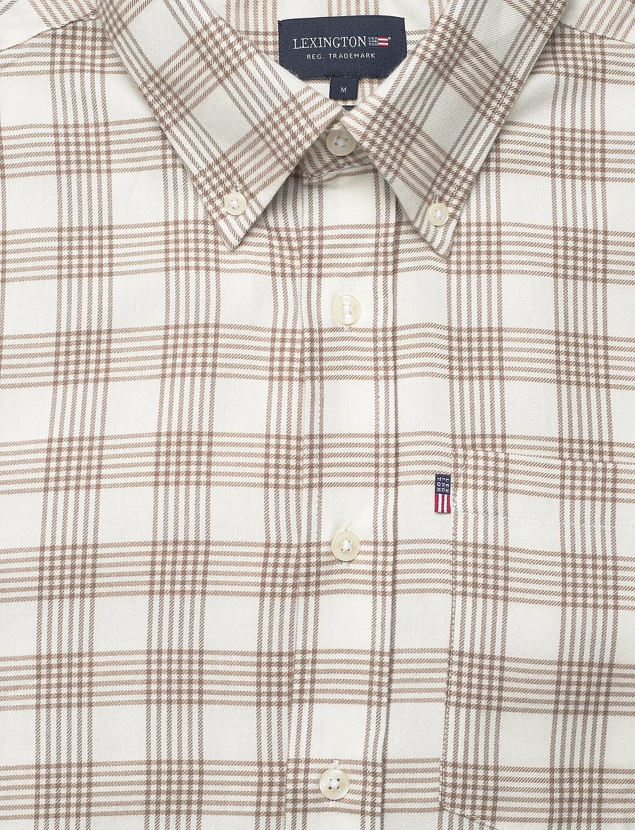 Lexington Clothing - Casual Check Flannel B.D Shirt - flanell-hemden - beige/white check - 2