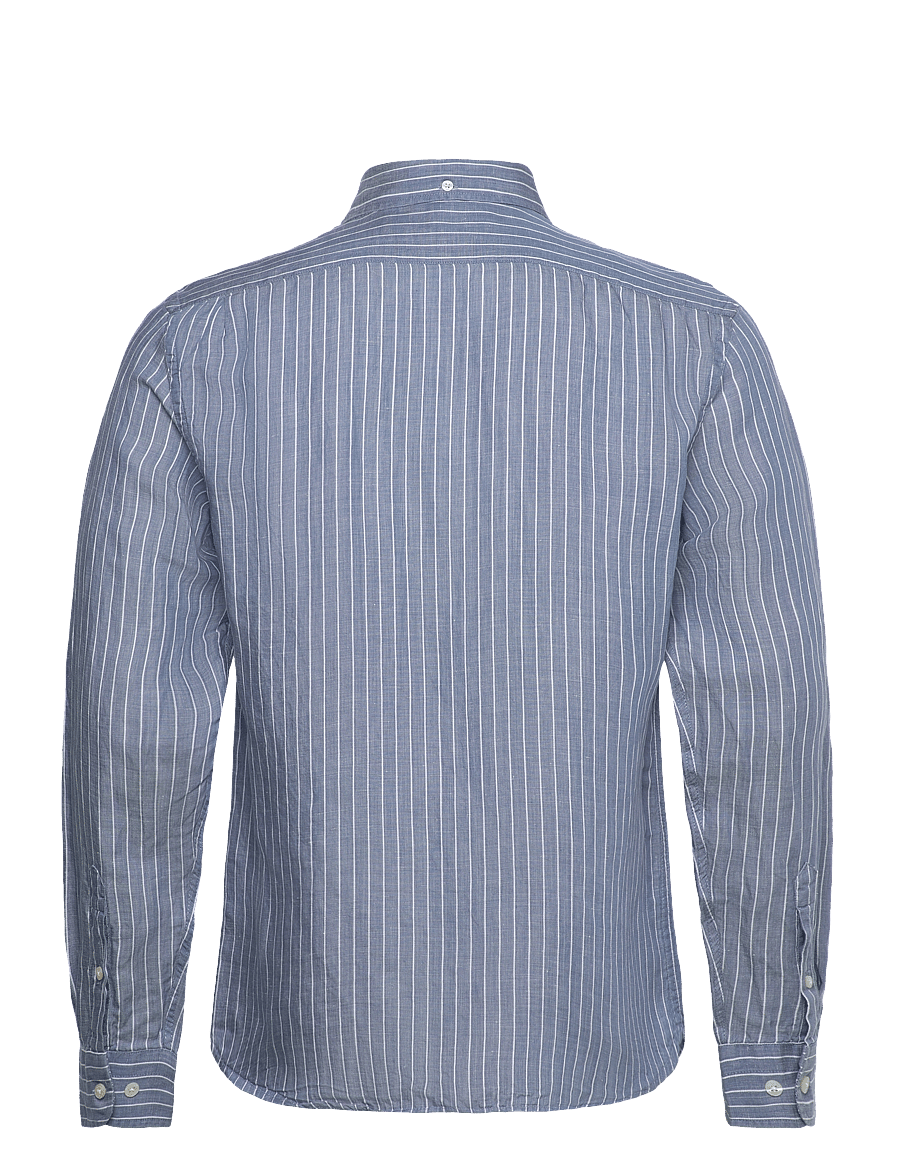 Lexington Clothing - Classic Hemp Striped Shirt - randiga skjortor - blue/white stripe - 2