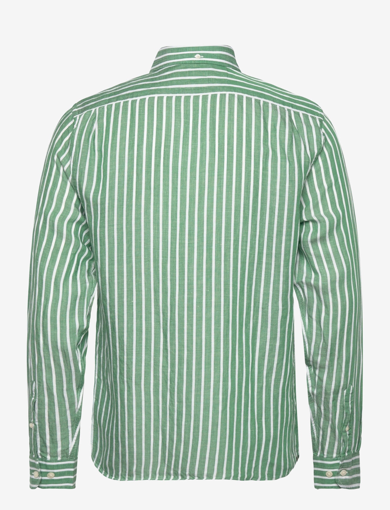 Lexington Clothing - Classic Hemp Striped Shirt - stribede skjorter - green/white stripe - 1